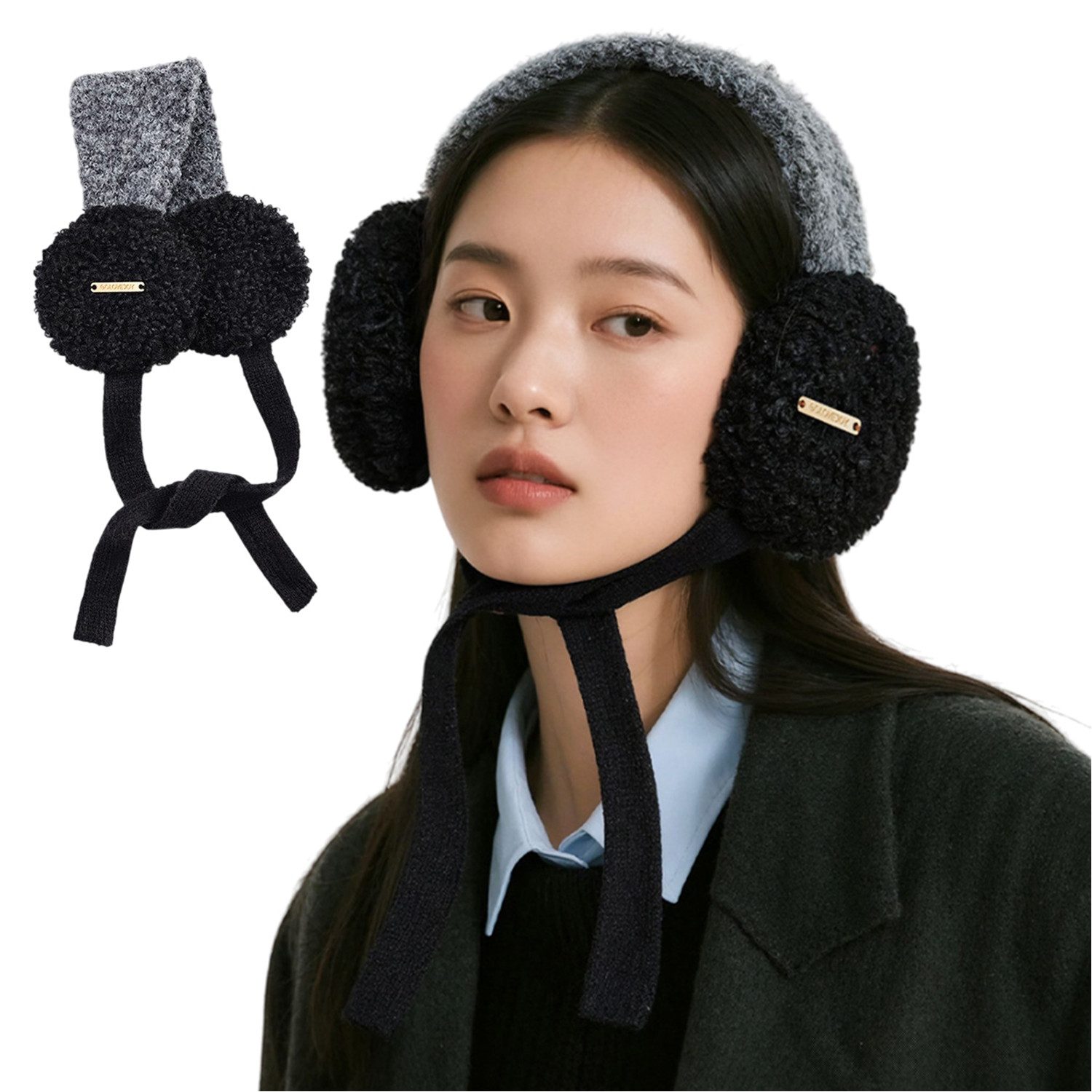 Refttenw Ohrenwärmer Damen Weiche Ohrenschützer ohne Bügel- Warme Kälteschutz& Anschmiegsam Leicht & faltbar