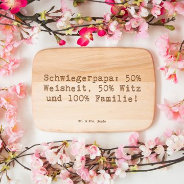 Mr. & Mrs. Panda Frühstücksbrett Schwiegerpapa Balance - Transparent - Geschenk, Mama, Küchenbrett, Sc, Birkenholz, (1-St), Umweltfreundliches Material
