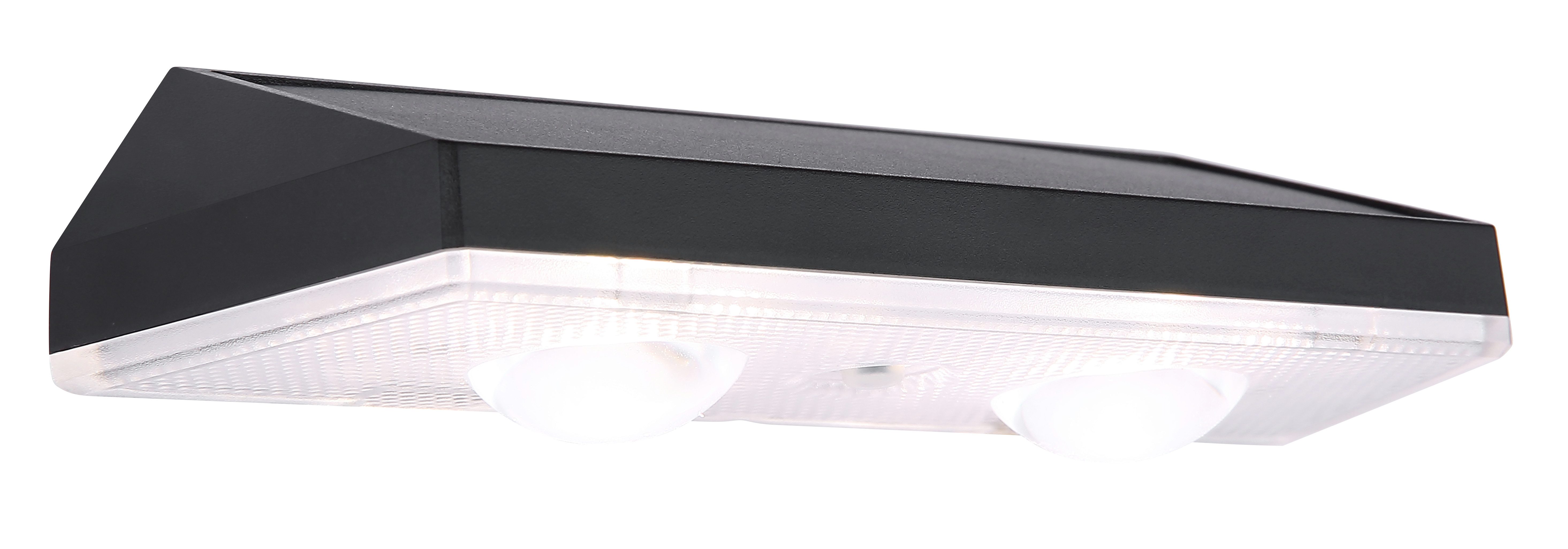 GLOBO LIGHTING LED Solarleuchte SOLARLEUCHTE KUNSTSTOFF SCHWARZ MATT, 1XLED, LED fest integriert, Farbwechsel mit fixierbaren Lichtmodi