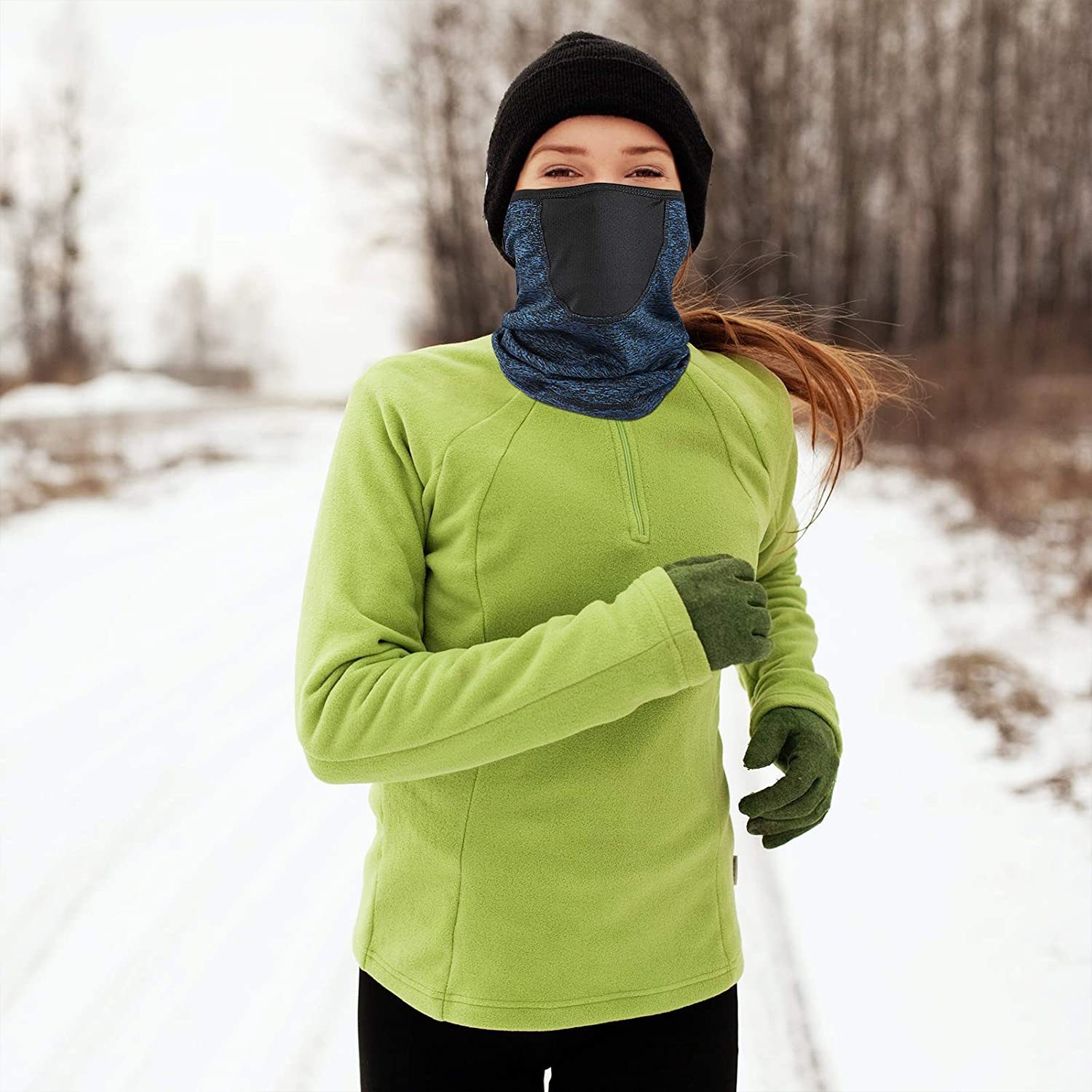 WLIXPBB Sturmhaube 2er Set Multifunktions-Schal: Motorrad Sport Halstuch Outdoor Maske (2er Set mit Filter, 2er Set Mit Filter)