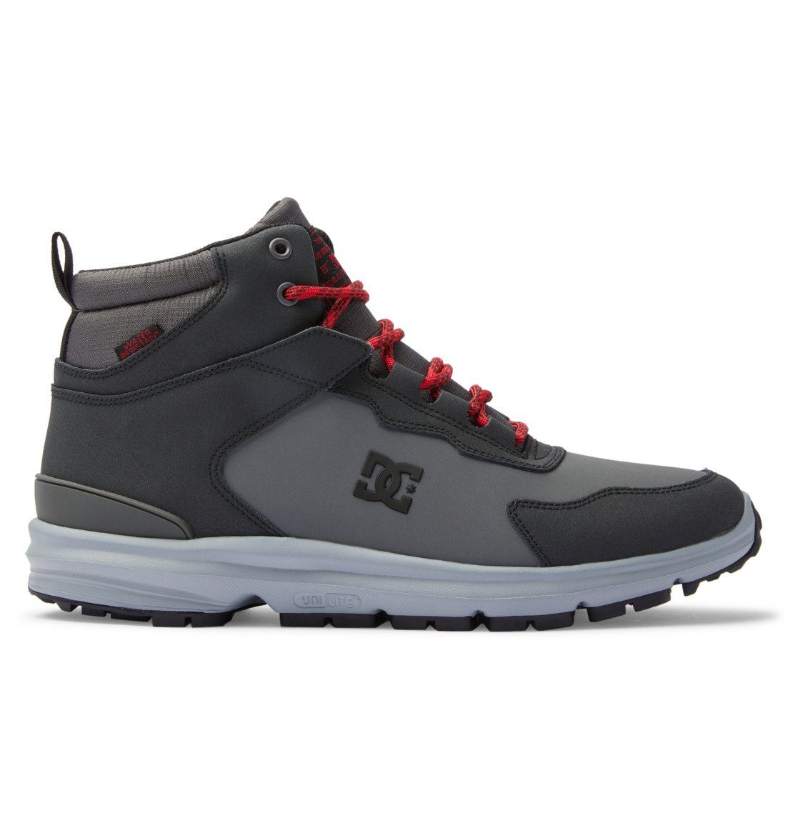 Grey/Black/Red Stiefel Shoes DC Mutiny