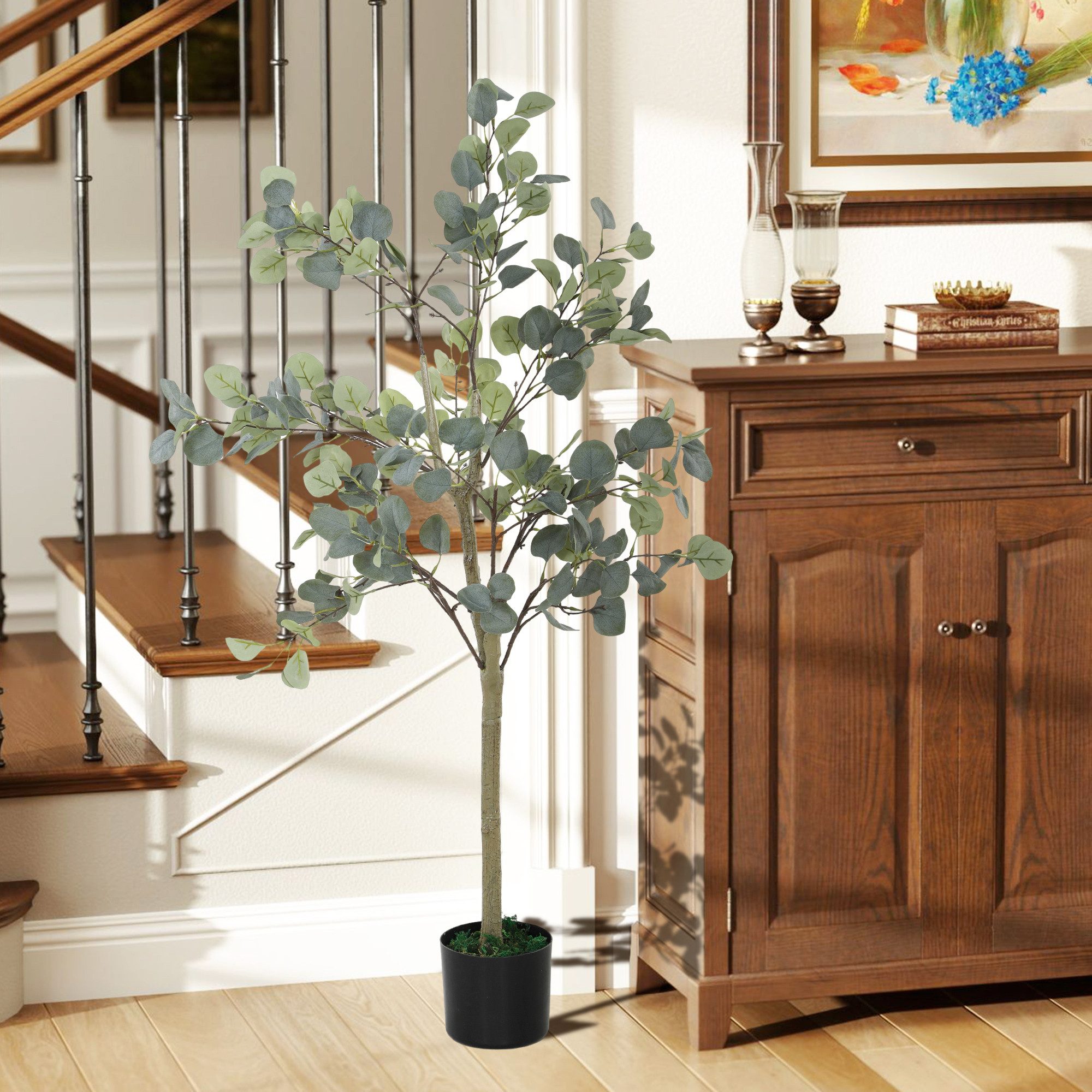 Kunstpflanze Künstlicher Eucalyptus Baum, HOMCOM, Höhe günstig online kaufen