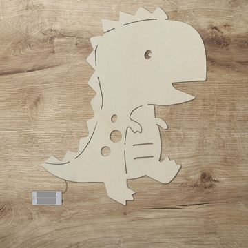 Namofactur LED Dekolicht LED Dino Kinder Baby Nachtlicht Wand Deko, Ohne Zugschalter/Stern, LED fest integriert, Warmweiß