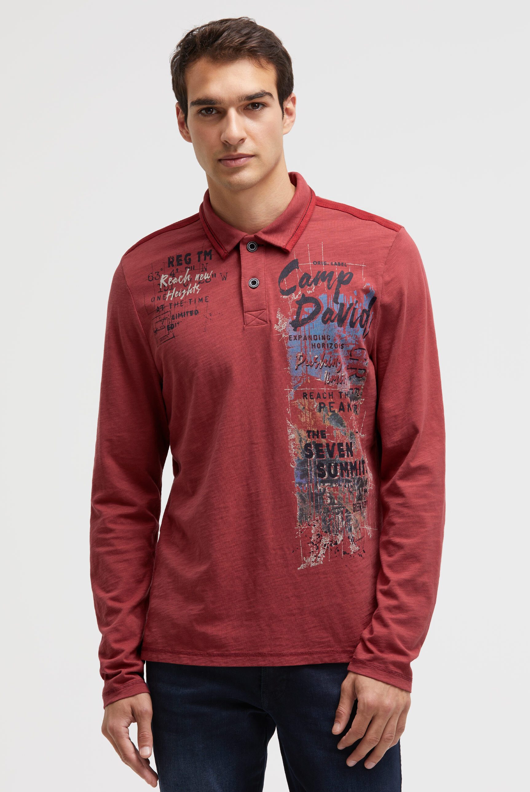 CAMP DAVID Poloshirt mit Seitenschlitze günstig online kaufen