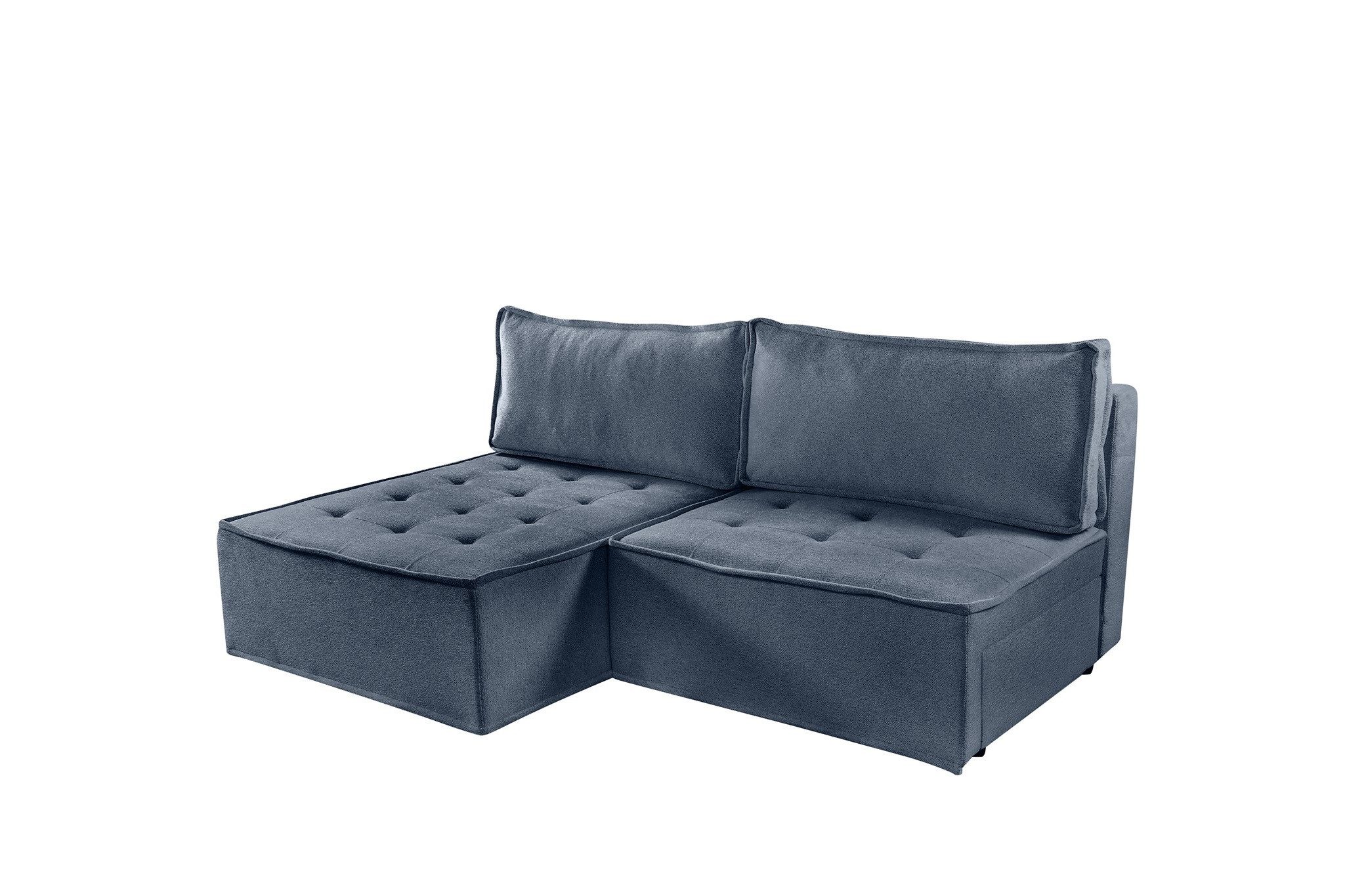 Fun Möbel Ecksofa Schlafsofa AMALIA Stoff Raven, Rundumbezug, inkl. Bettkasten