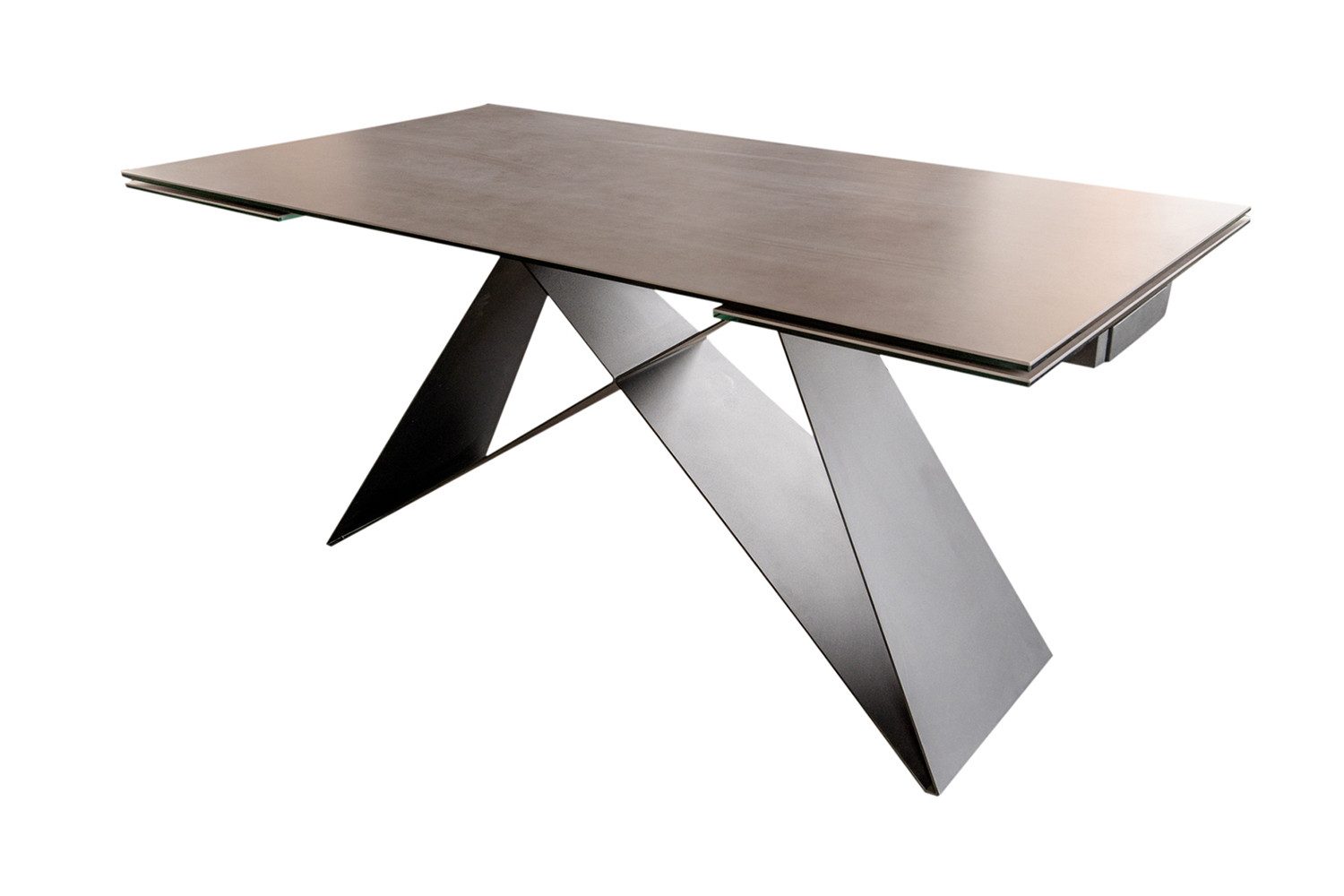 KAWOLA Esstisch BENNO, Ausziehtisch Keramik dunkelgrau ausziehbar günstig online kaufen