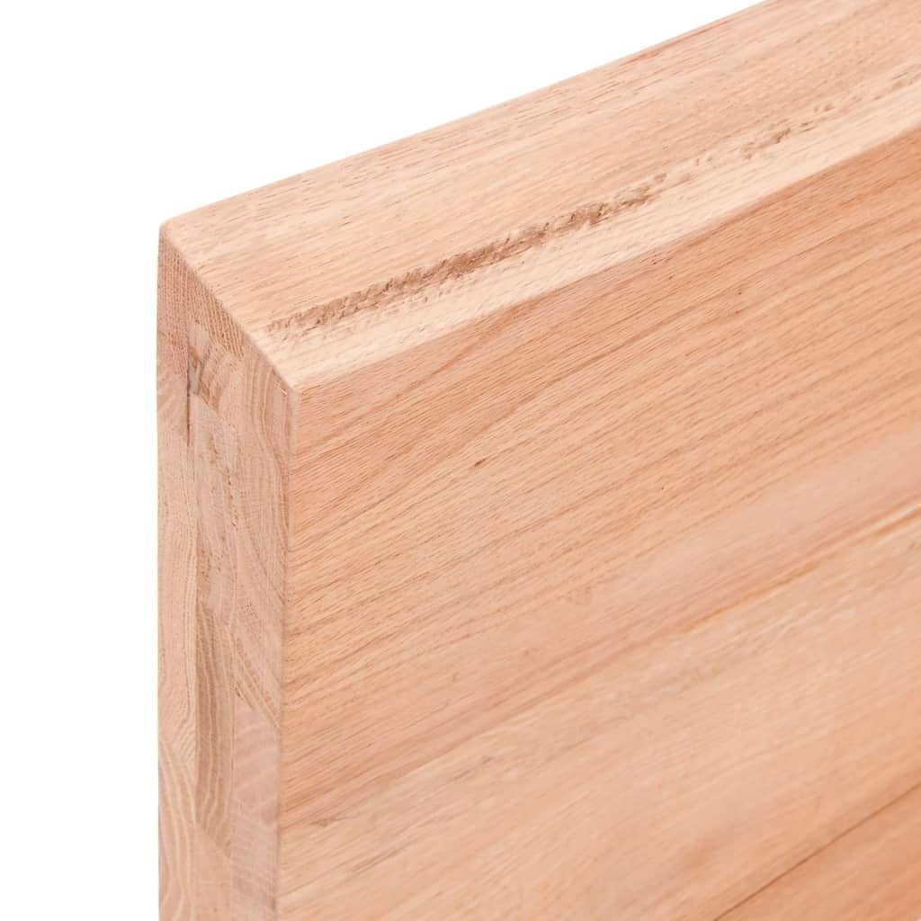 (1 120x50x(2-6) St) Behandelt cm furnicato Tischplatte Massivholz Baumkante