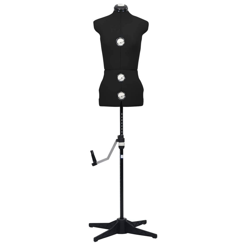 vidaXL Schneiderpuppe Schneiderpuppe Verstellbar Weiblich Schwarz S Größe 33-40 – Bild 3 von 5