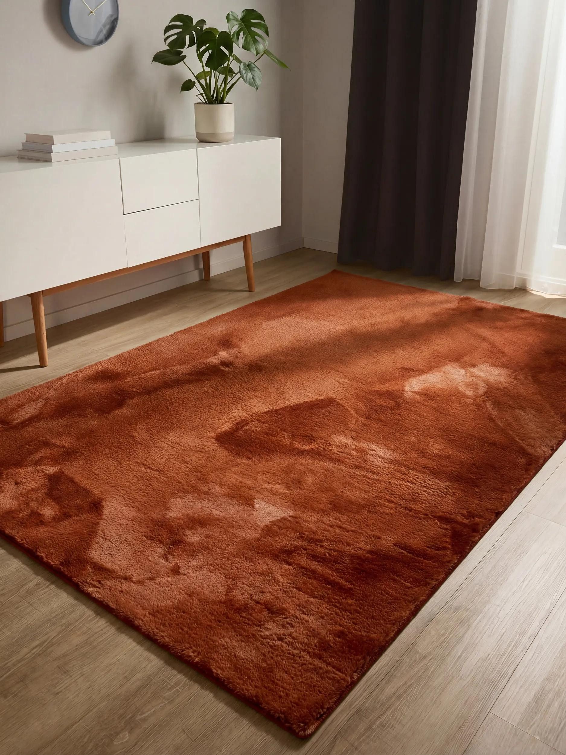 benuta Fellteppich Furry, rechteckig, Höhe: 11 mm, Teppich Wohnzimmer, Esszimmer, Schlafzimmer, Flur, Weich, Rutschfest