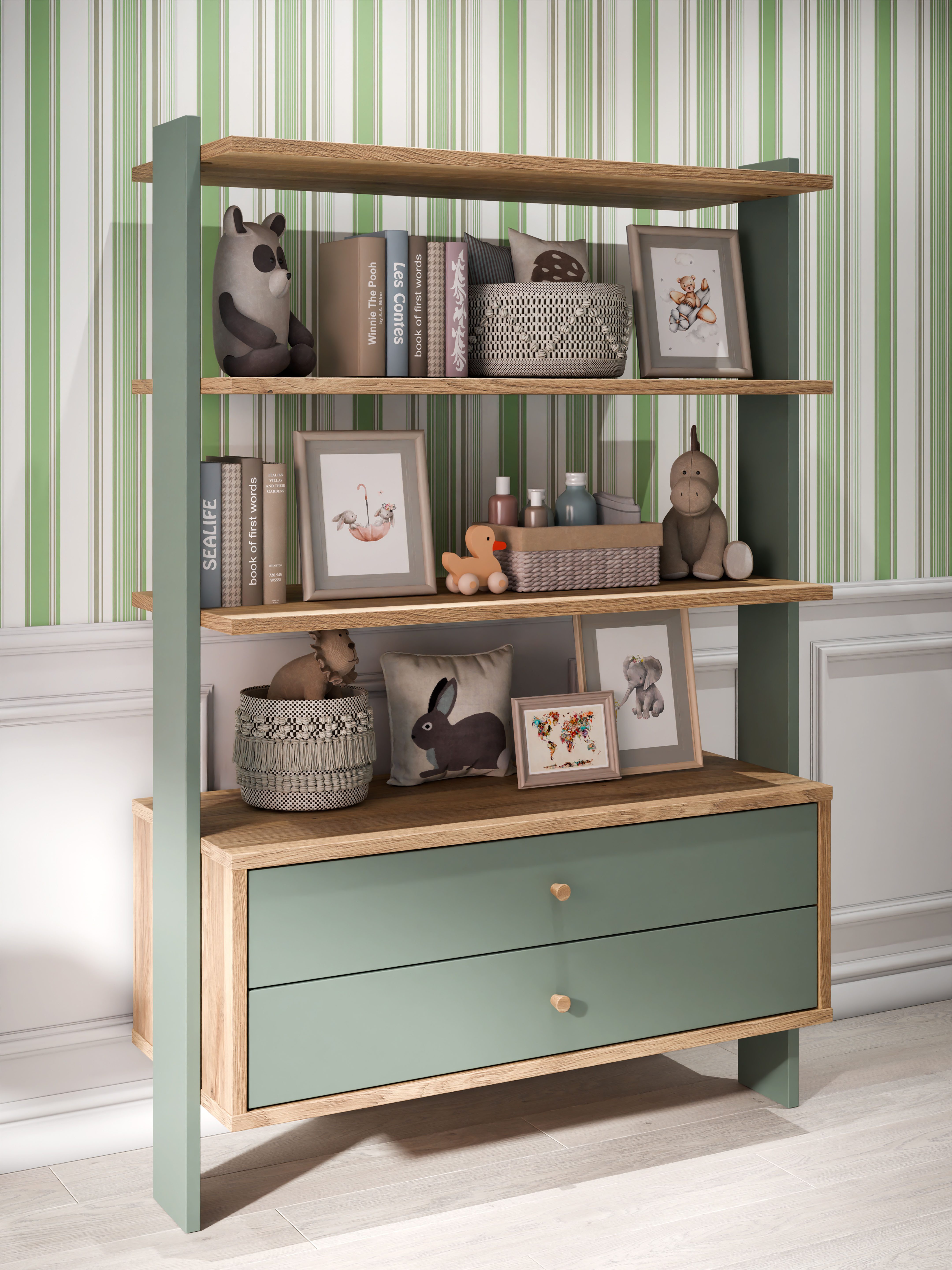 FORTE Standregal Whenua, Regal, Stauraum, trendige Farbkombination, viel Pl günstig online kaufen