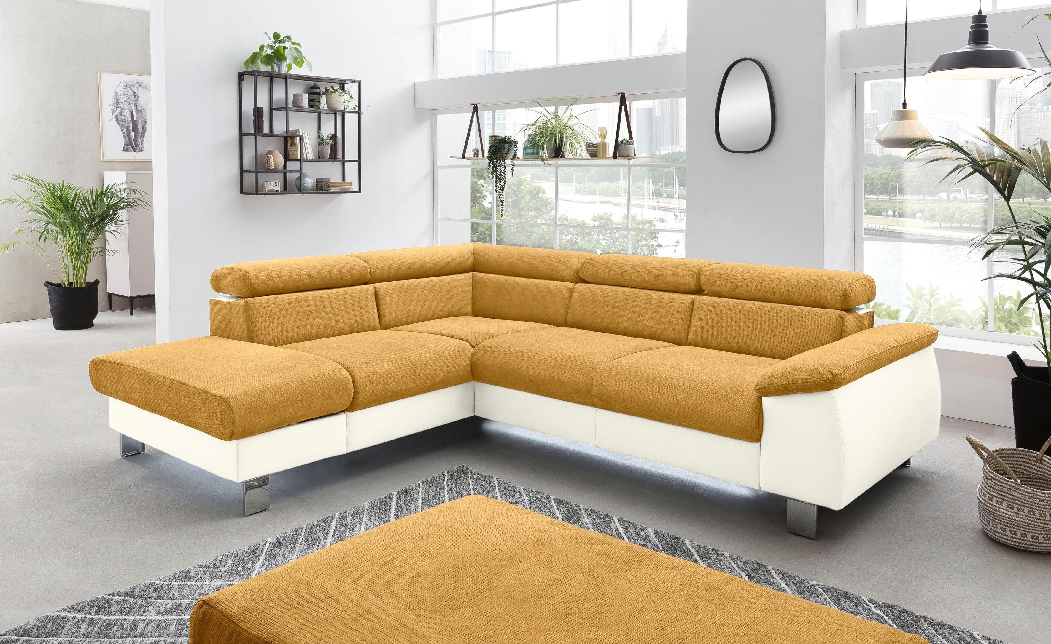 COTTA Polstergarnitur "Komaris L-Form", (Set), Set bestehend aus: Ecksofa m günstig online kaufen
