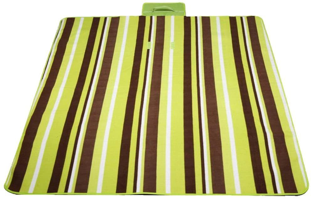 Picknickdecke Picknick Fleecedecke 150 x 135 cm mit wasserfester PEVA Unterseite, BRUBAKER, Große Stranddecke bunt für Wandern, See, Strand