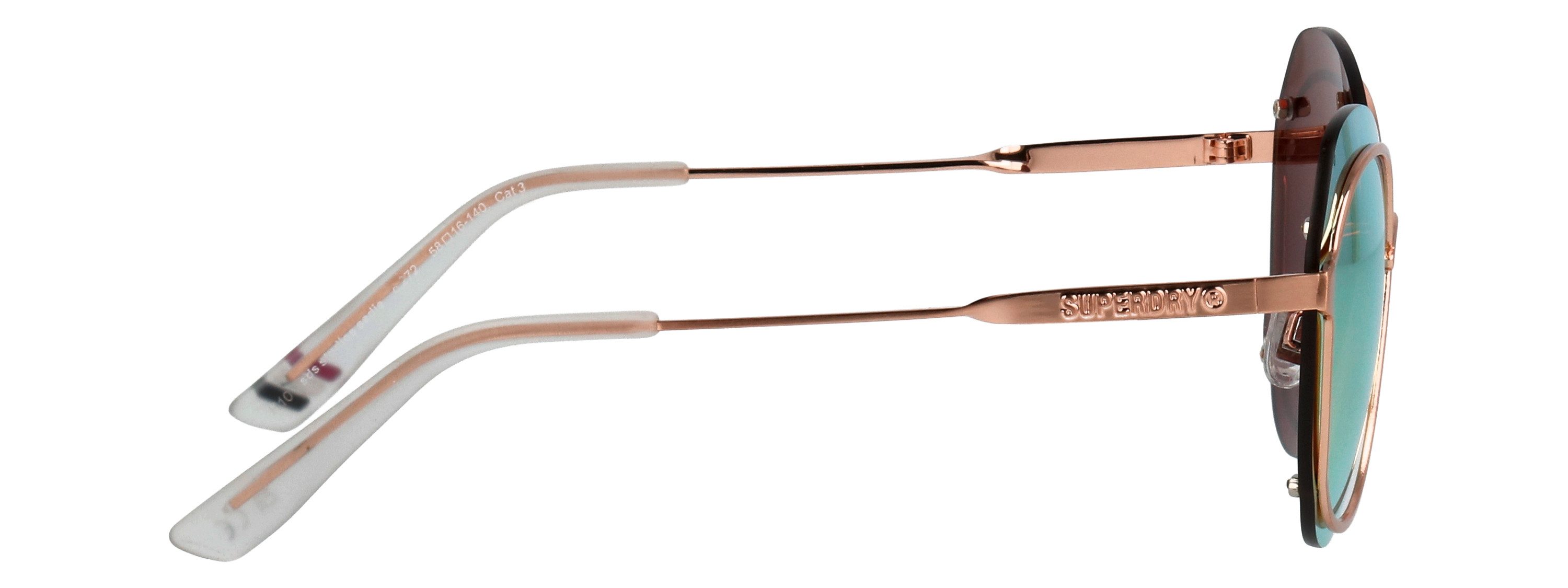 Superdry Sonnenbrille Modell 995052 Form Butterfly, Logoschriftzug auf Bügel, Metallfassung