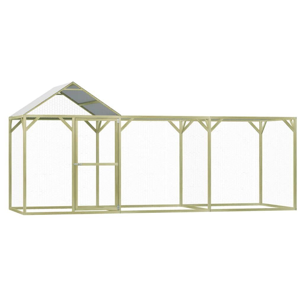 Kleintierstall Hühnerkäfig 4,5x1,5x2 m Imprägniertes Kiefernholz