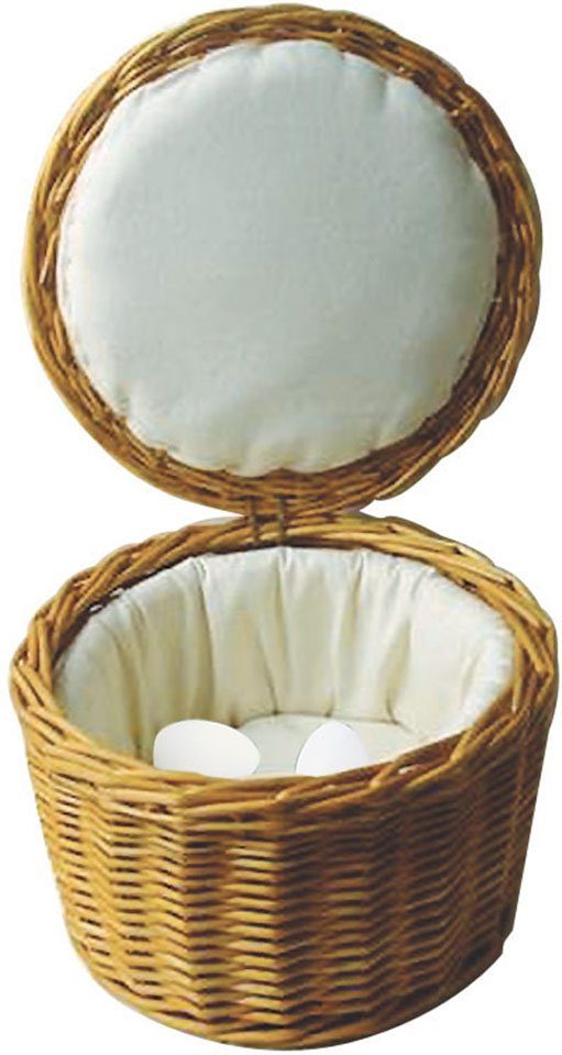 APS Eierkorb, Baumwolle, Rattan, (1-tlg), handgeflochten, Vollweide
