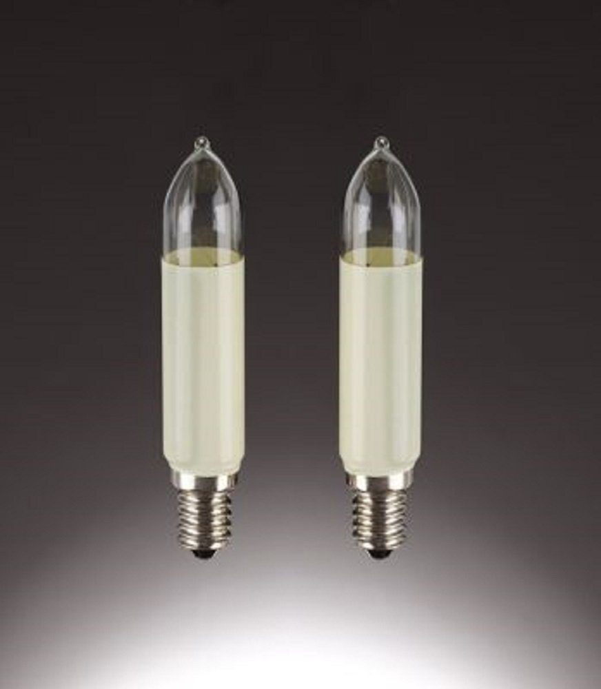 x 12-16V 2 E14 LED-Leuchtmittel LED-Schaftkerze 0,6W Hellum Hellum