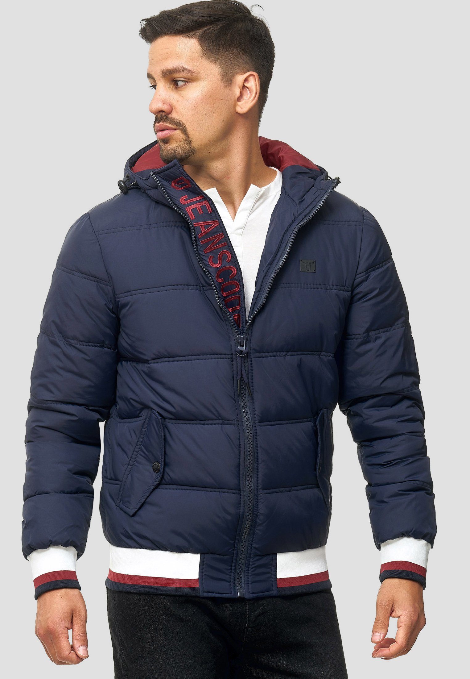 Indicode Steppjacke Herren Bacon Herrenjacke Daunen-Optik