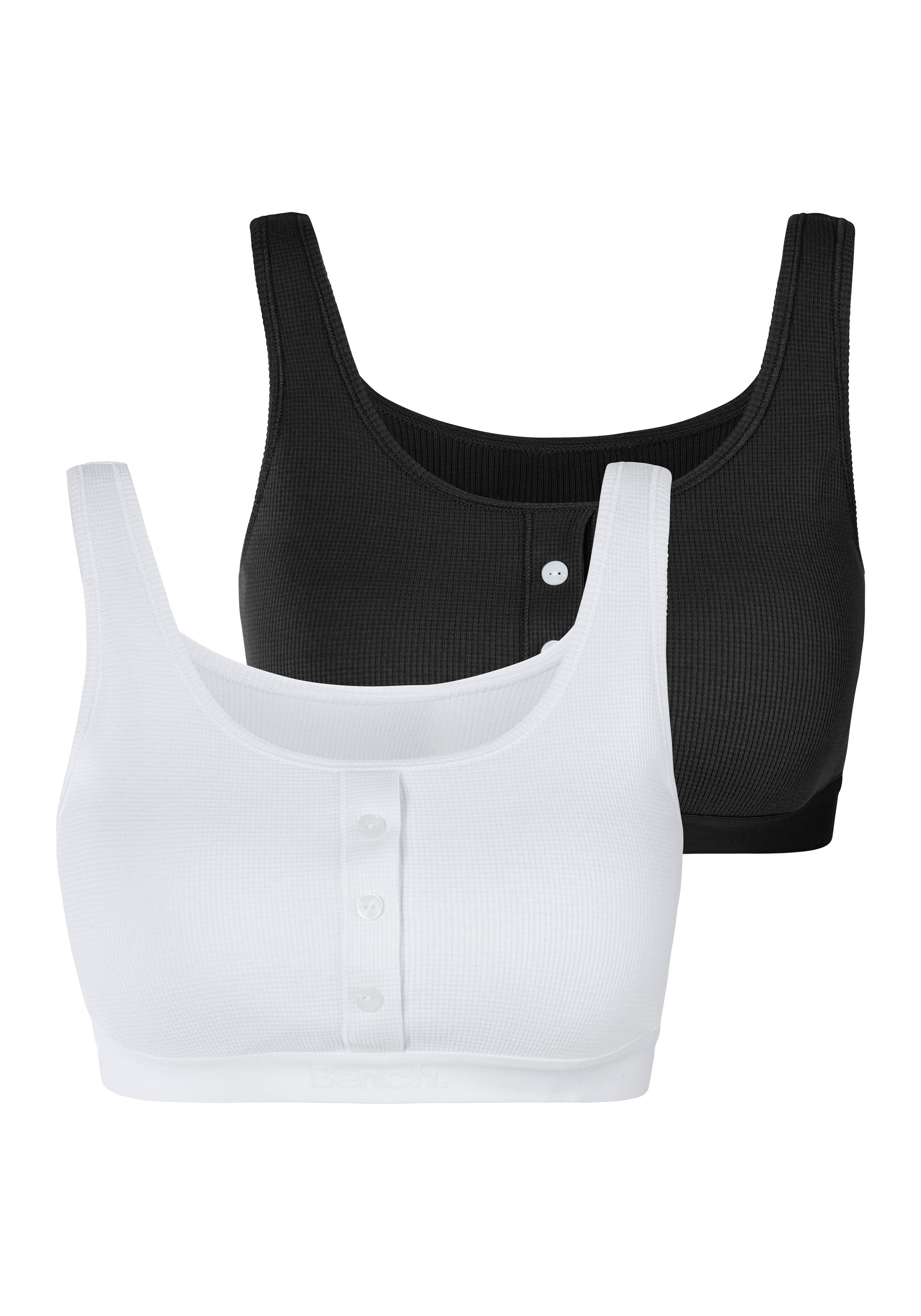 Bench. Bustier (Packung, 2er-Pack) mit Struktur Piqué