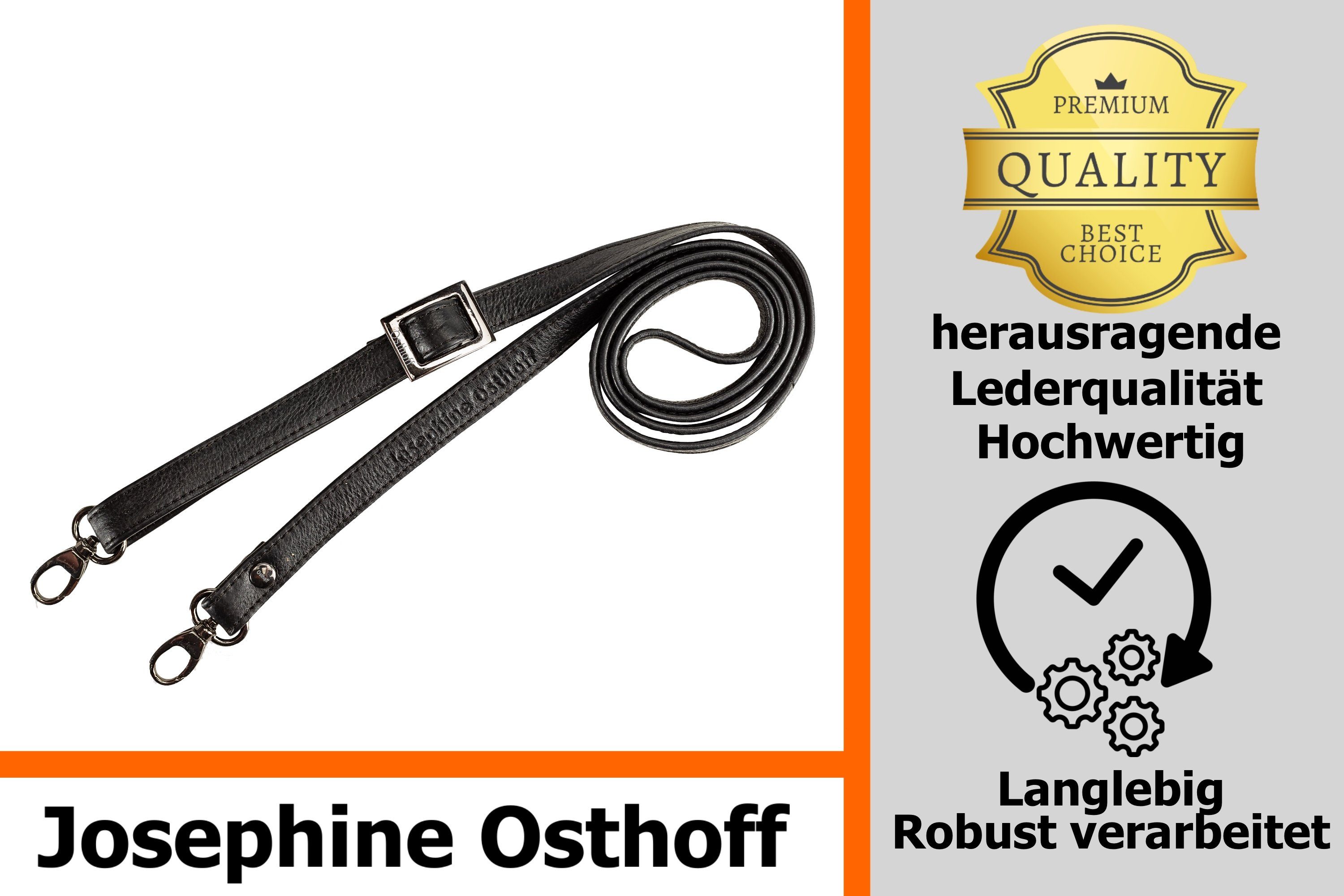 Josephine Osthoff Schulterriemen Schulterriemen 1,5 cm schwarz/anthrazit