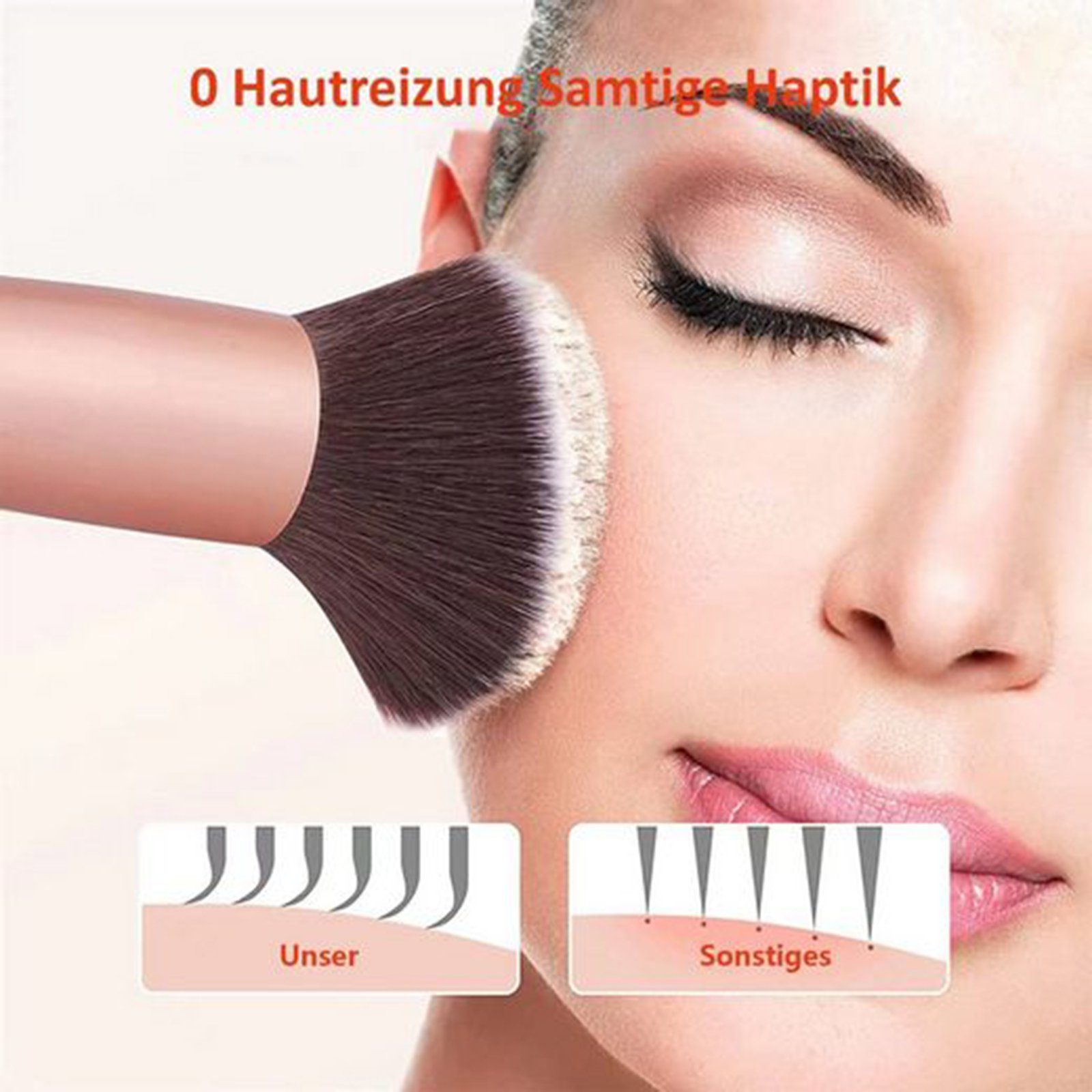 Texturen Make Kosmetikpinsel-Set Synthetische cremige Up Aoucheni Pinsel Stücke Makeup Premium Pinsel fur Set, 16