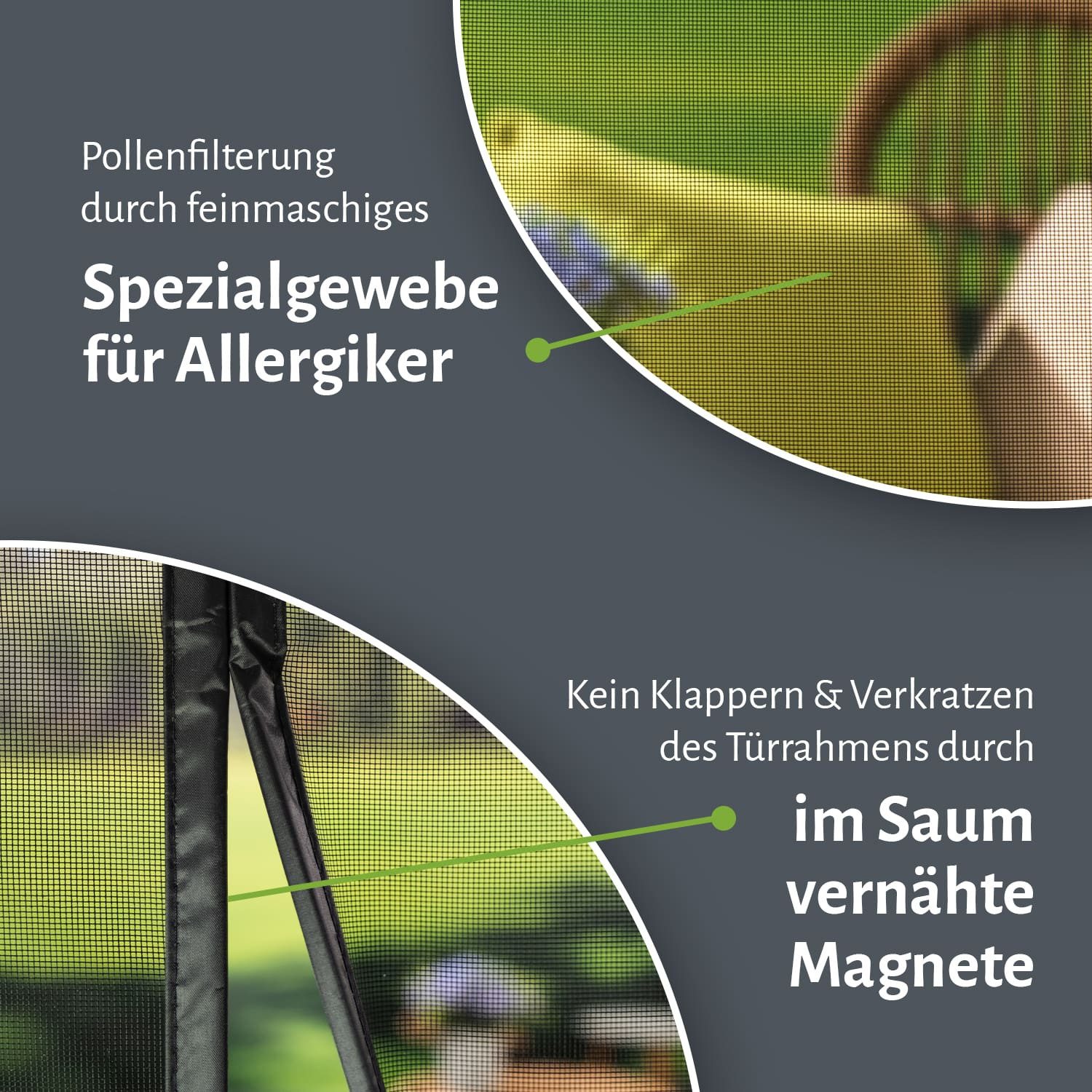 empasa Insektenschutz-Vorhang "DELUXE", Pollenschutz Lamellenvorhang mit Magnetverschluss – Bild 4 von 5