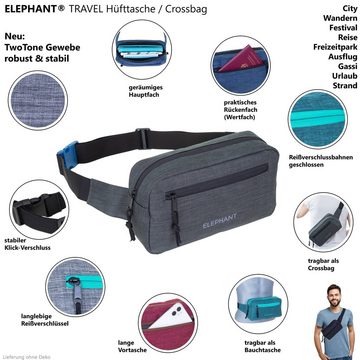 ELEPHANT Bauchtasche Hüfttasche Crossbag Elephant Travel Gürteltasche, Outdoor Tasche Gassi Bag Waist Bag Damen Herren Reise