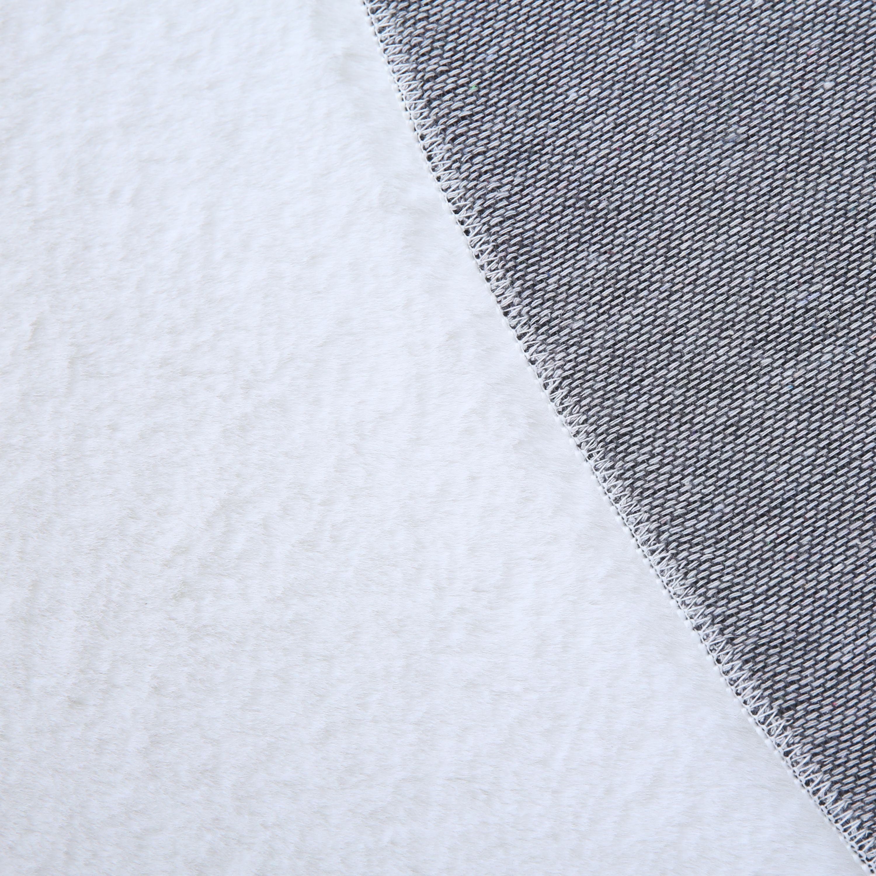 Teppich Unicolor - Einfarbig, mm, 20 Teppium, Weiß Höhe: Teppich Rund, Wohnzimmer