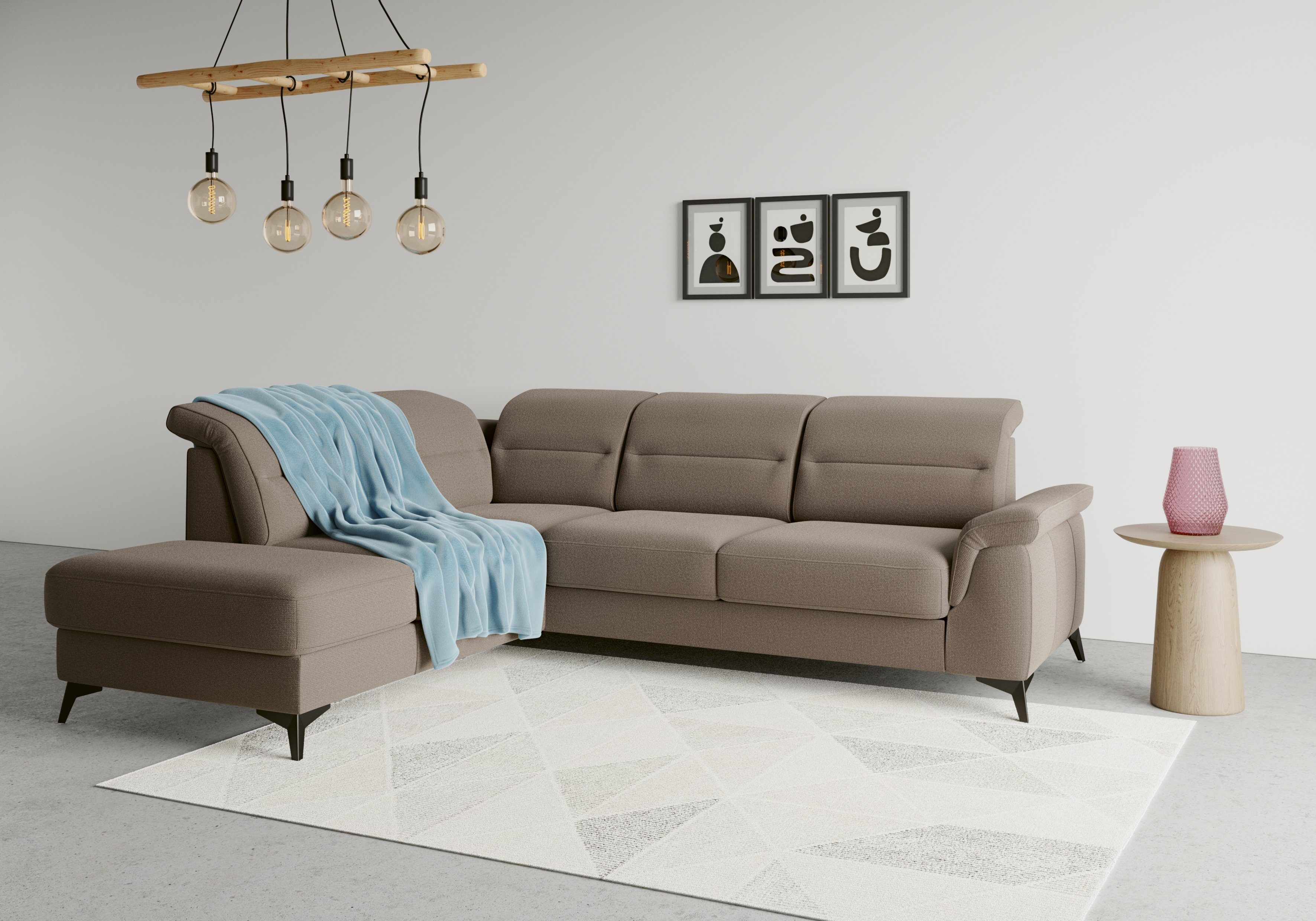 sit&more Ecksofa Sinatra, mit mane, optional mit Kopfteilverstellung und Armteilfunktion