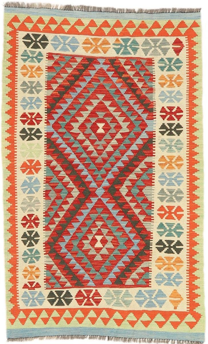 Orientteppich Kelim Afghan 104x167 Handgewebter Orientteppich, Nain Trading, rechteckig, Höhe: 3 mm