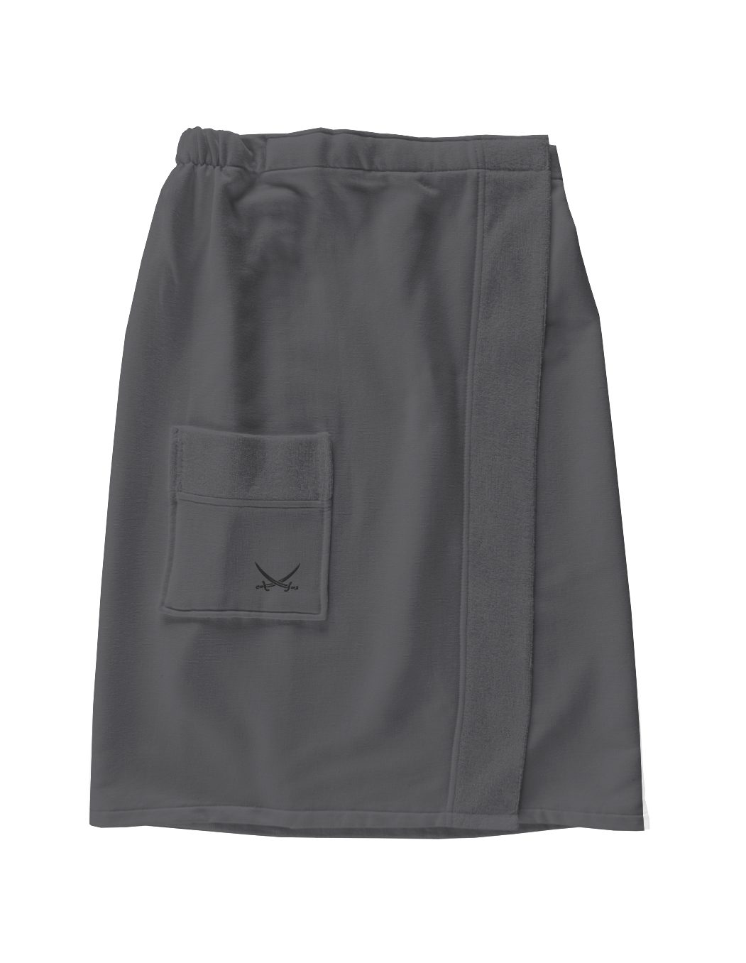 Sansibar Sylt Kilt Sansibar Herren Sauna-Kilt mit bestickter Tasche, 50x145 cm, Baumwolle, Klettverschluss, mit Gummizug am Rücken, Klettverschluss