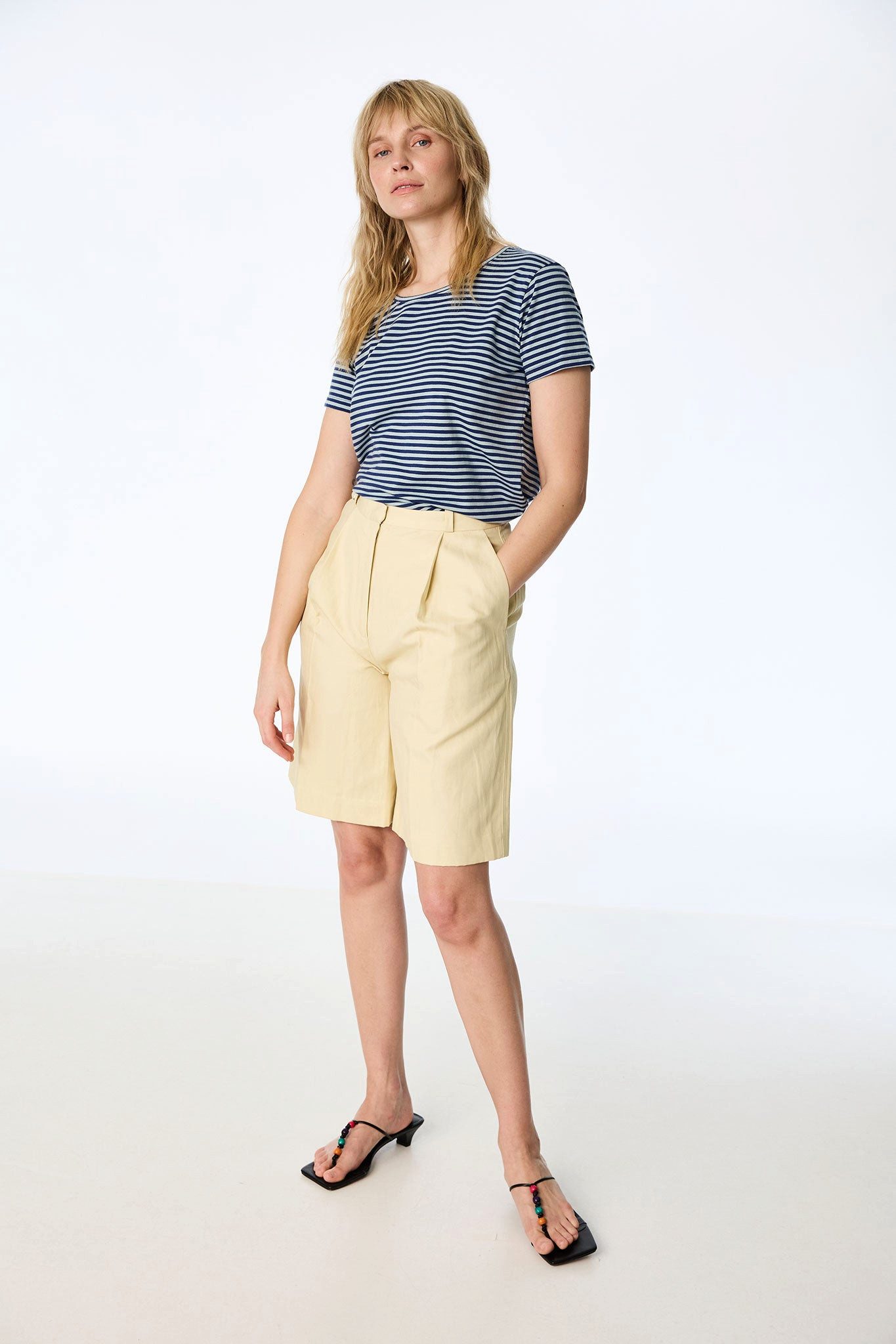 Himalaya Clothing Kurzarmshirt T-Shirt Damen in zeitloser Streifenoptik aus weicher Bio-Baumwolle Damen Oberteil gestreift in bequemer Passform