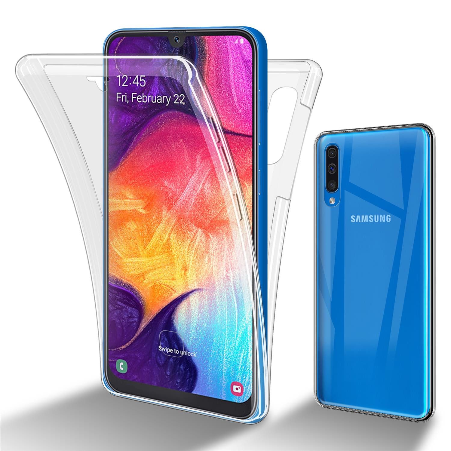 Cadorabo Handyhülle für Samsung Galaxy A50 4G / A50s / A30s Hülle Samsung Galaxy A50 4G / A50s / A30s, Flexible Case Handy Schutzhülle - Hülle - Back Cover 360° Grad
