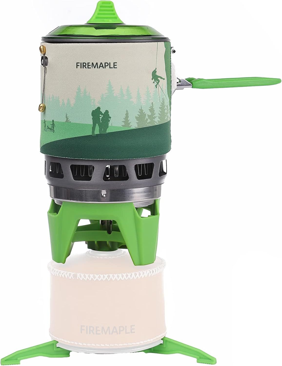 Gaskocher Campingkocher mit Piezo-Zündung und Wärmetauscher Outdoor