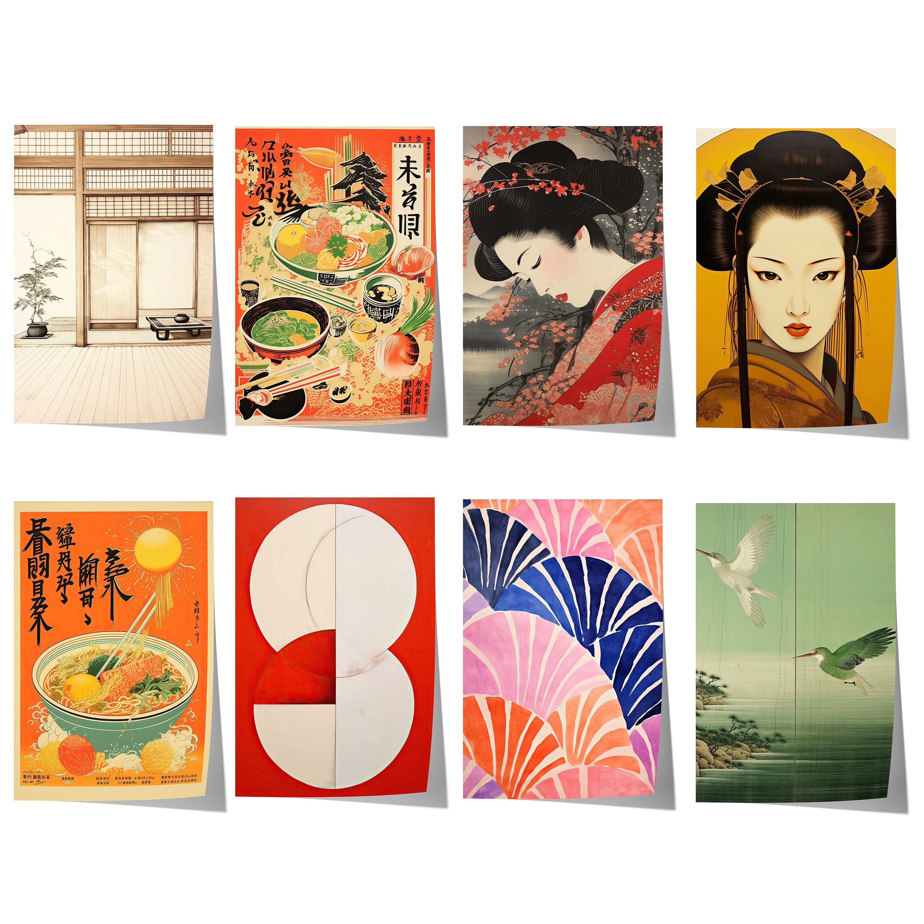 JUSTGOODMOOD Poster Japan Geschenkidee Geisha Zen Minimalismus und Japanische Kunst Dekopr, H (1 St)