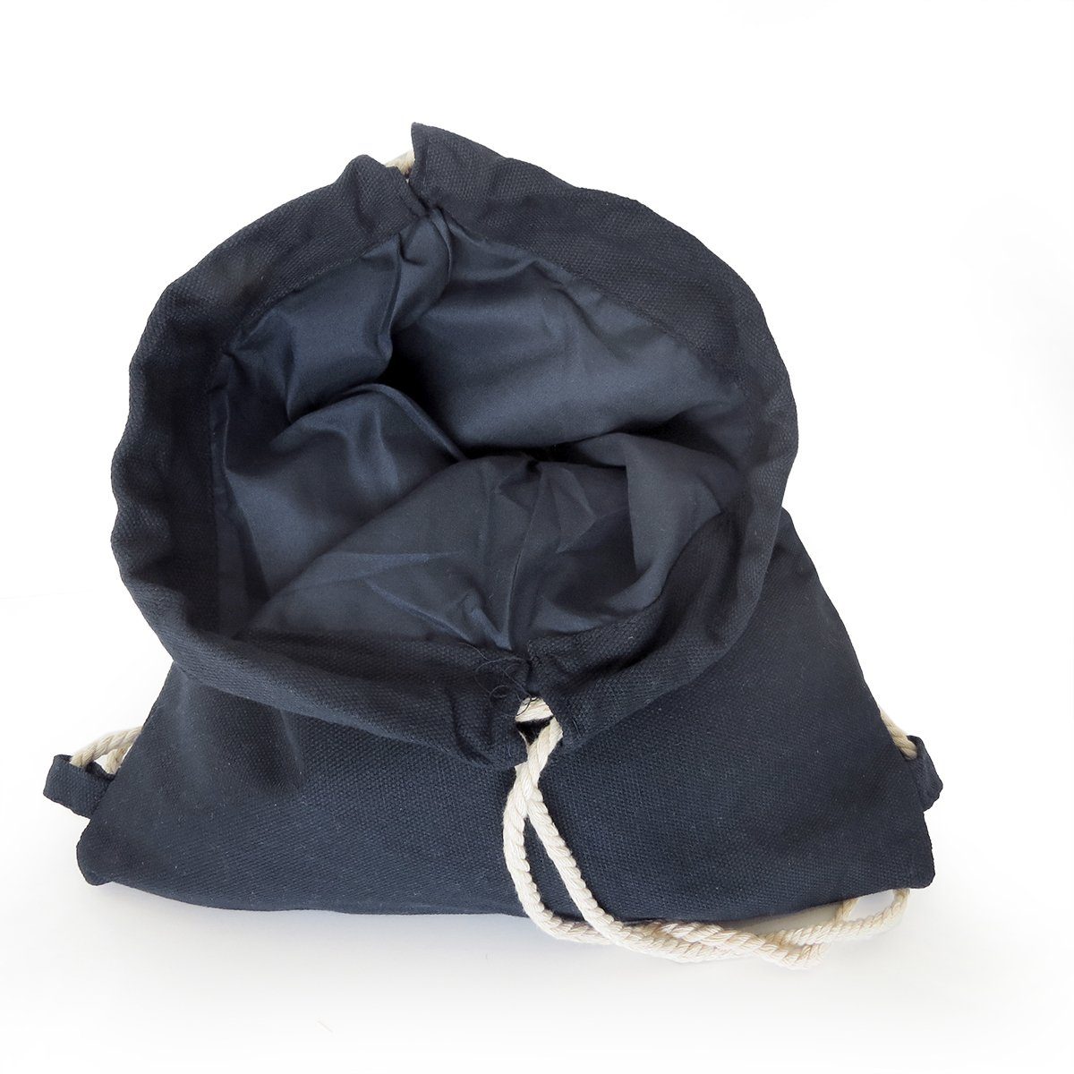 Sonia Originelli Gymbag Umhängetasche schwarz unifarben Seilkordel abweichen Trend, können Baumwolle Farben Turnbeutel