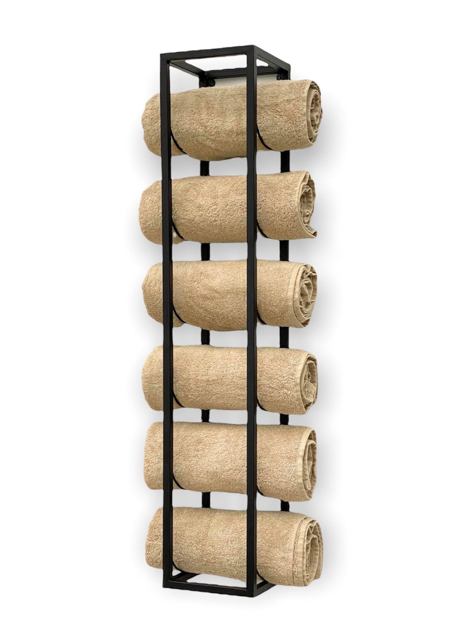 DanDiBo Handtuchregal Handtuchhalter Bad Wand Metall Schwarz 96243 Modern, Wandmontage Wandhandtuchhalter Badezimmer