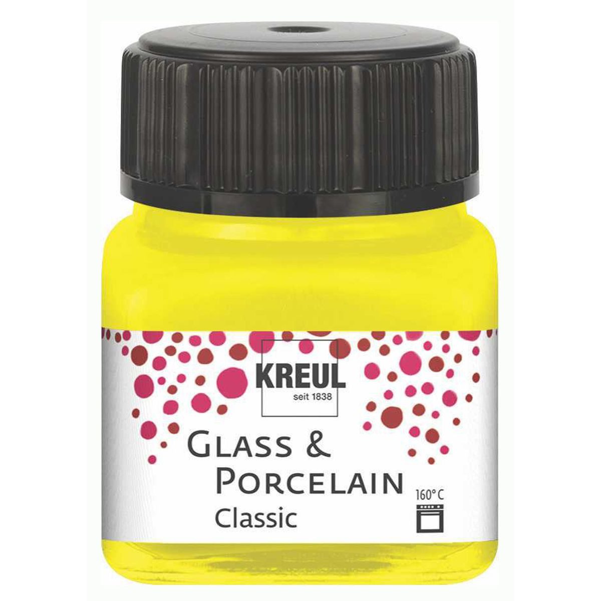 C. KREUL Porzellanfarbe KREUL Glass & Porcelain Farbe Classic kanariengelb 20ml Glas