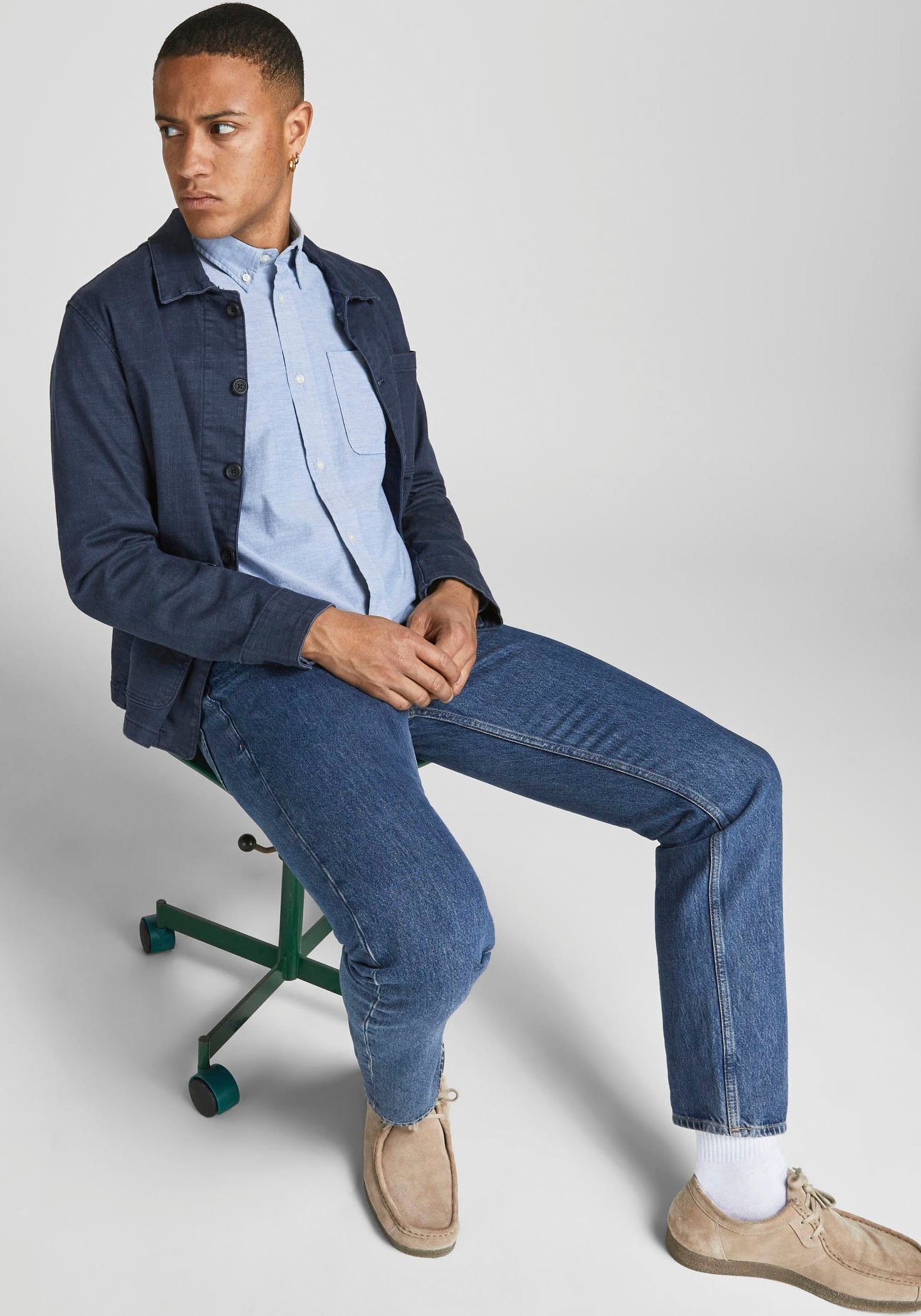 Jack & Jones Langarmhemd BROOK OXFORD hellblau