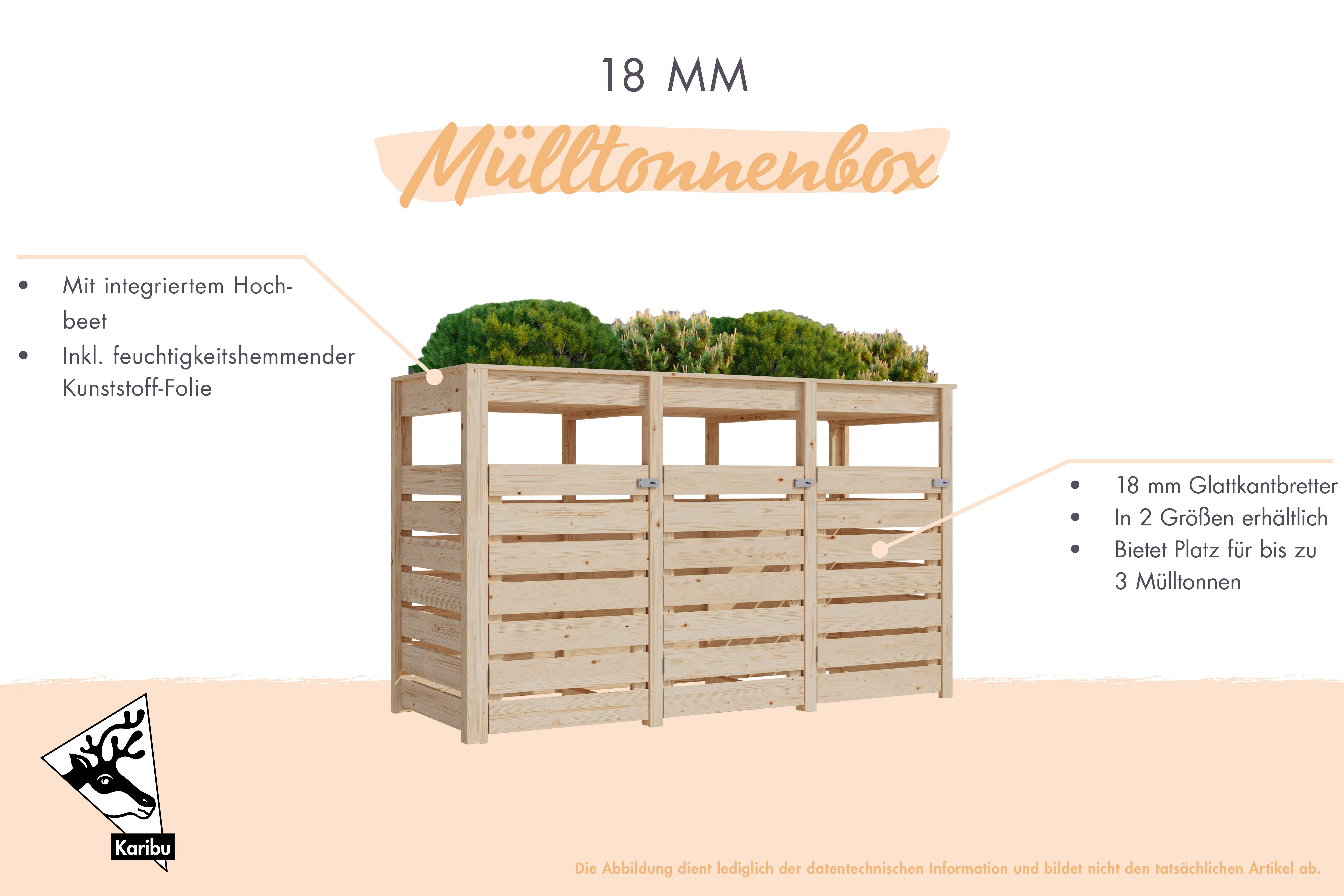 Karibu Mülltonnenbox mit integriertem Hochbeet mit günstig online kaufen
