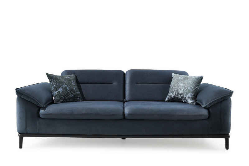 JVmoebel 3-Sitzer Blaues Polstersofa Dreisitzer Stoffsofa Edle 3-Sitzer Couch, 1 Teile, Made in Europa