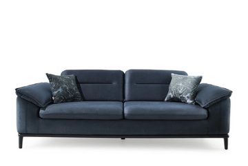 JVmoebel Wohnzimmer-Set Blau-Graue Couchgarnitur Polster Dreisitzer Moderner Sessel 2tlg, (2-St., Sofa 3 Sitzer + Sessel), Made in Europa