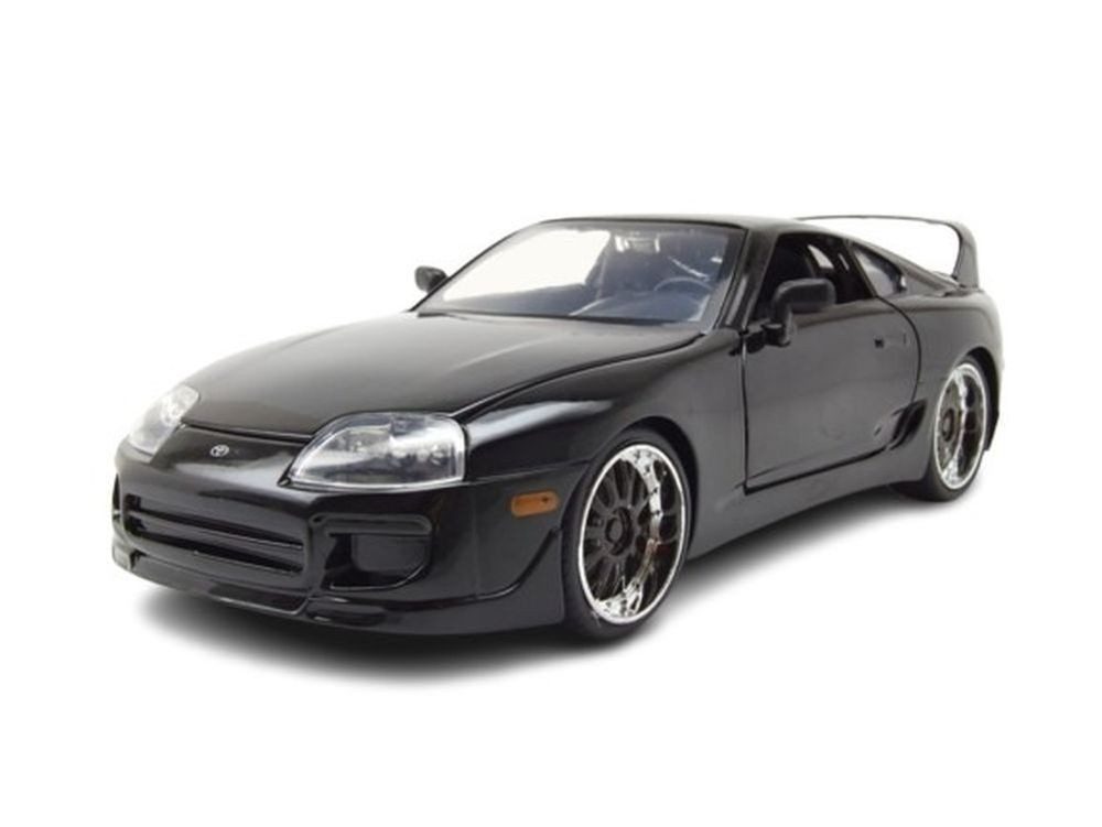 JADA Modellauto Toyota Supra 1995 schwarz Fast & Furious, Maßstab 1:24