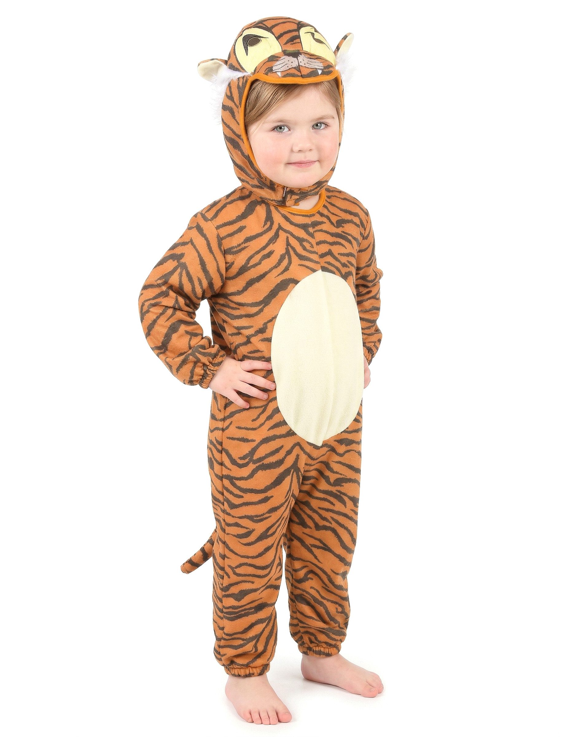 JADEO Kostüm Süsser Tiger Kinderkostüm Raubkatze orange-schwarz-weiss