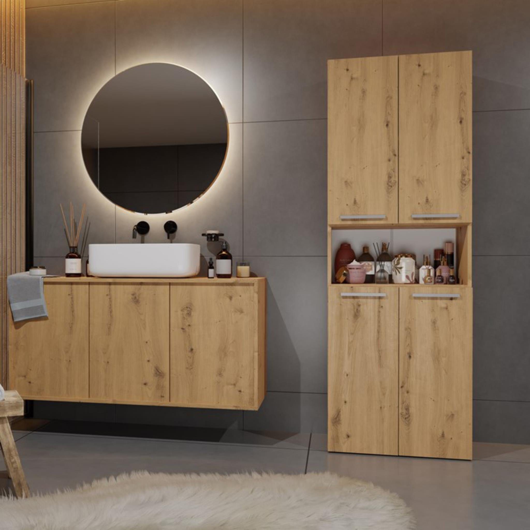 Beautysofa Hochschrank Nolan 1k DK (B/H/T) günstig online kaufen