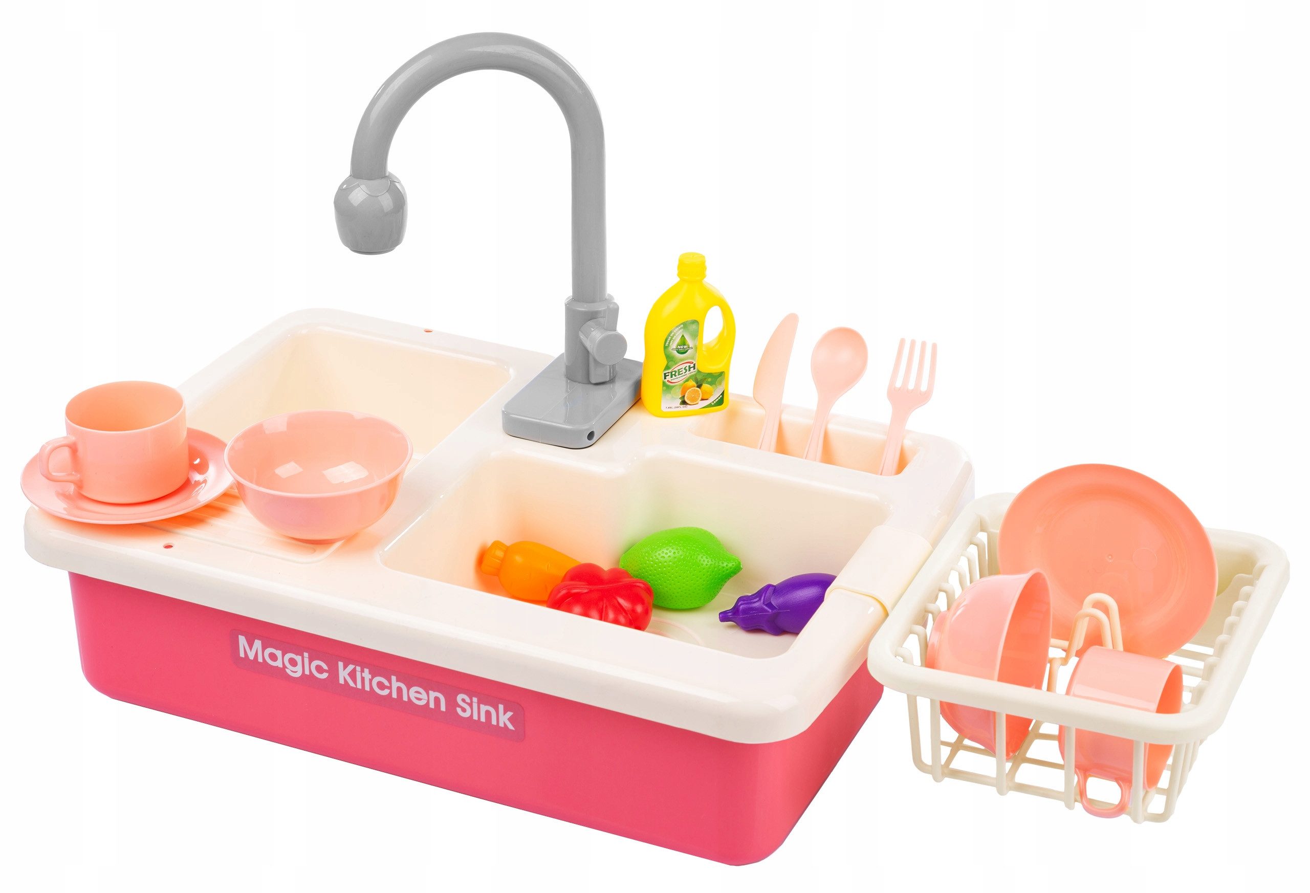 Kinderplay Dolls & Strollers Spielküche Spielküchen-Spülbecken – Realistischer Wasserkreislauf – Rollenspiel Kunststoff