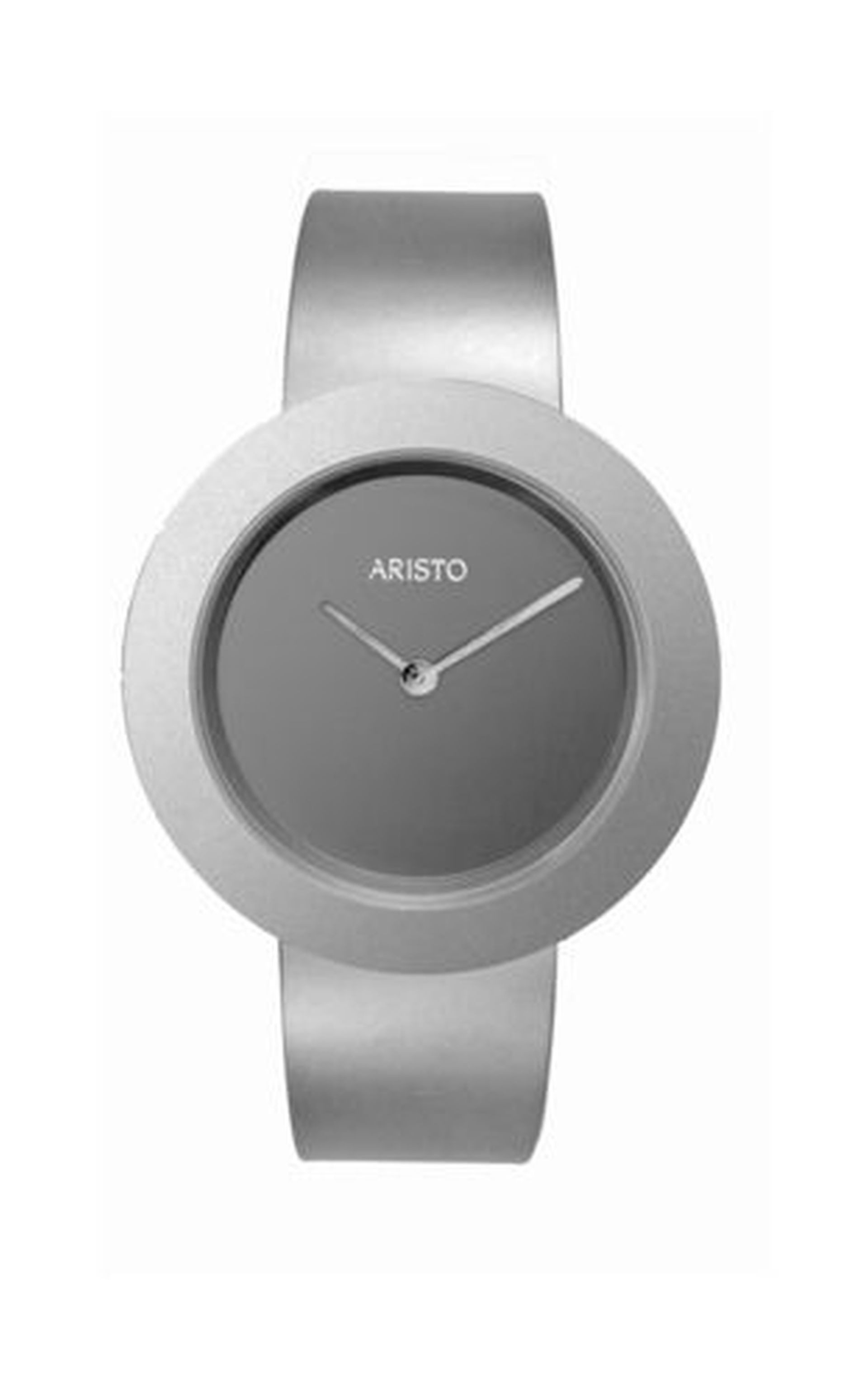 ARISTO Quarzuhr 5D100-2, Titan - mit elegantem schwarzem Zifferblatt - Quarzwerk, Damenuhr mit Titan-Spangenarmband - Made in Germany