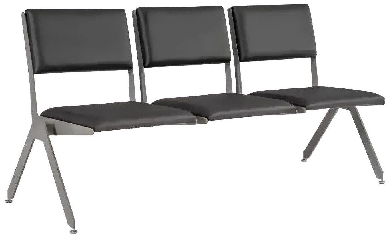 Xlmoebel Sitzbank Schlichte schwarze Sitzbank für Büro und Arbeitszimmer (1-St., Sitzbänk), Hergestellt in Europa