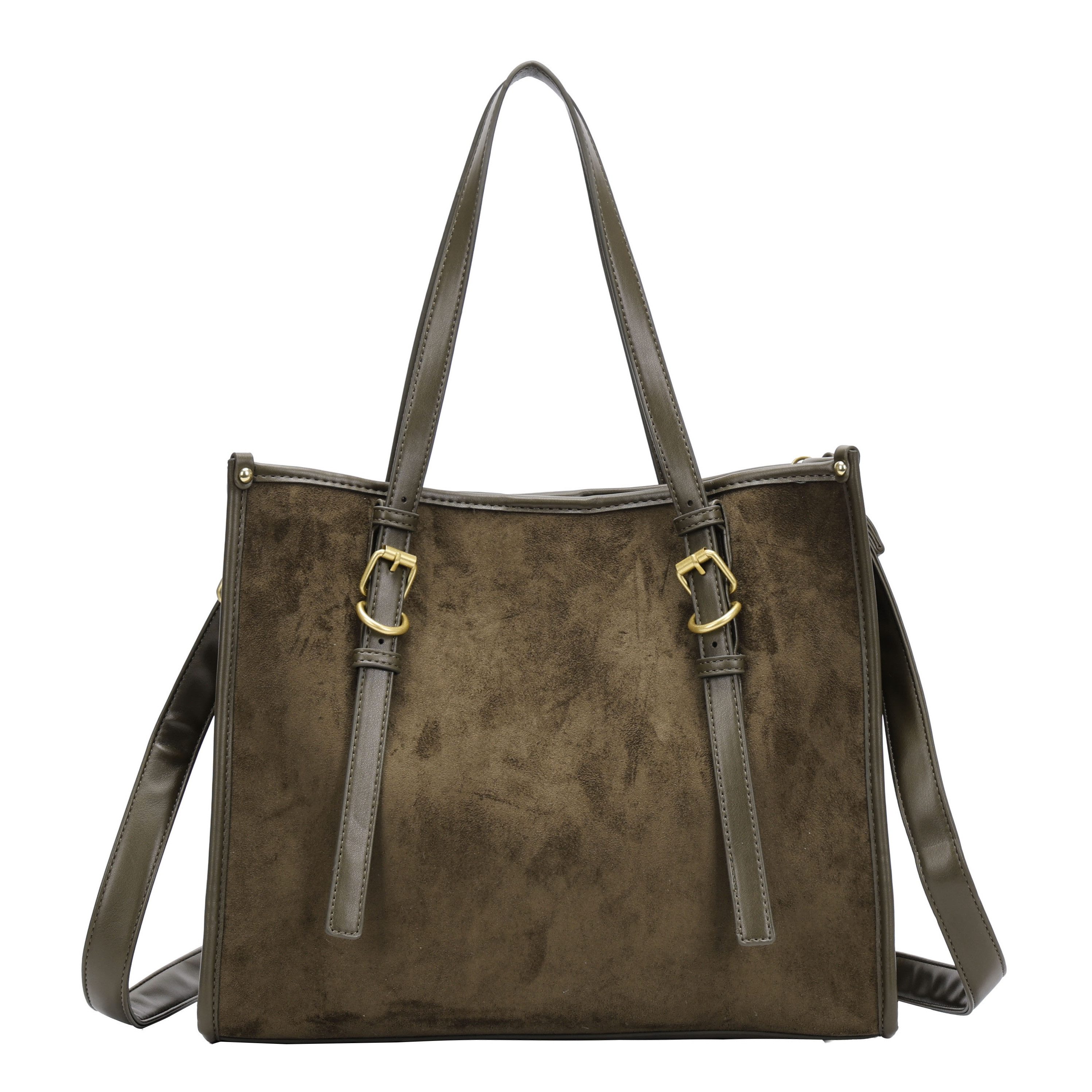 MIRROSI Shopper Damen Schultertasche in Wildleder-Optik, große Handtasche (Handtasche mit Magnetverschluss & Innenfach, ca. 34 x 13 x 29 cm), Neue Kollektion Herbst/Winter 2026