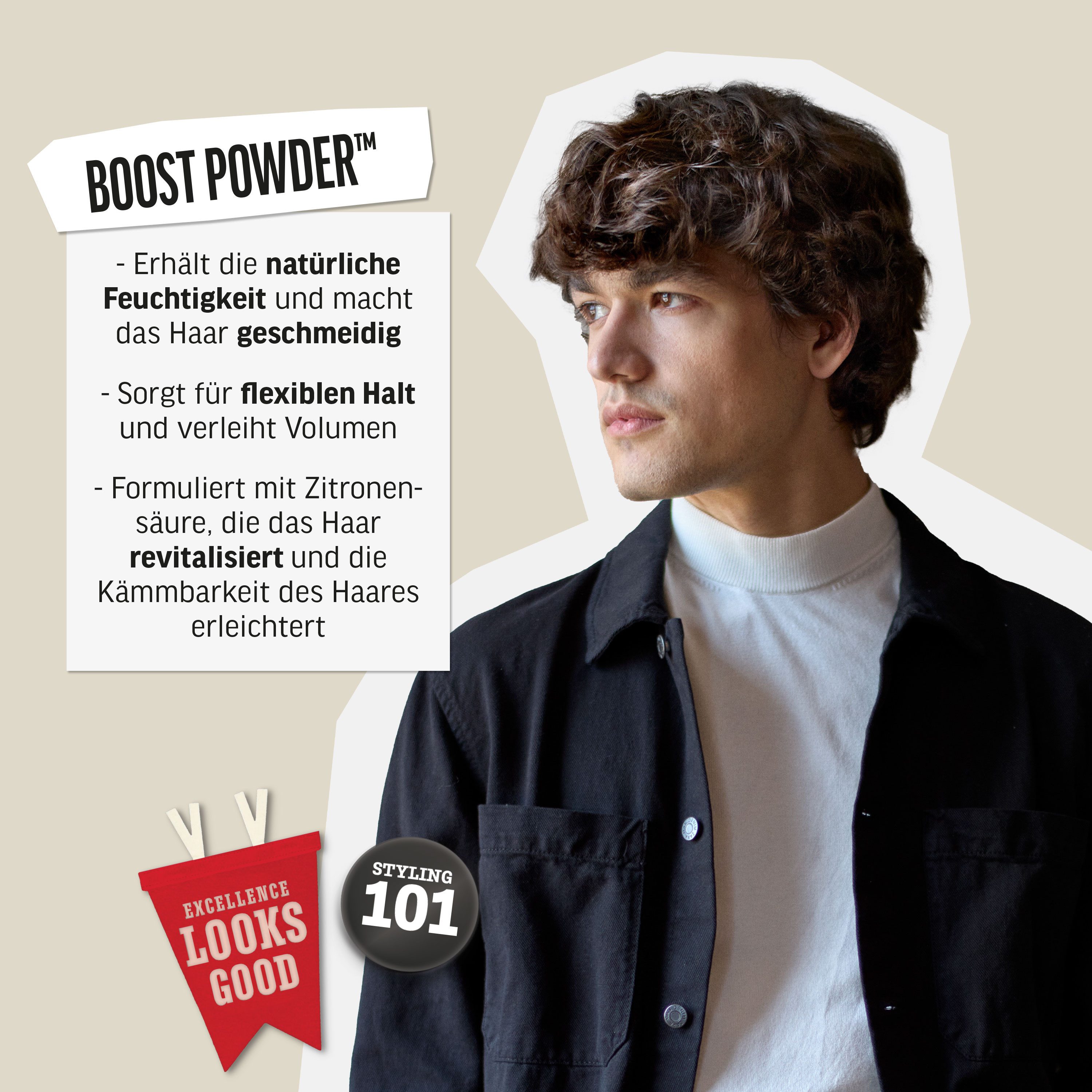 American Crew Haarpuder BOOST POWDER, für alle Haartypen, nicht austrocknend, mittlerer Halt
