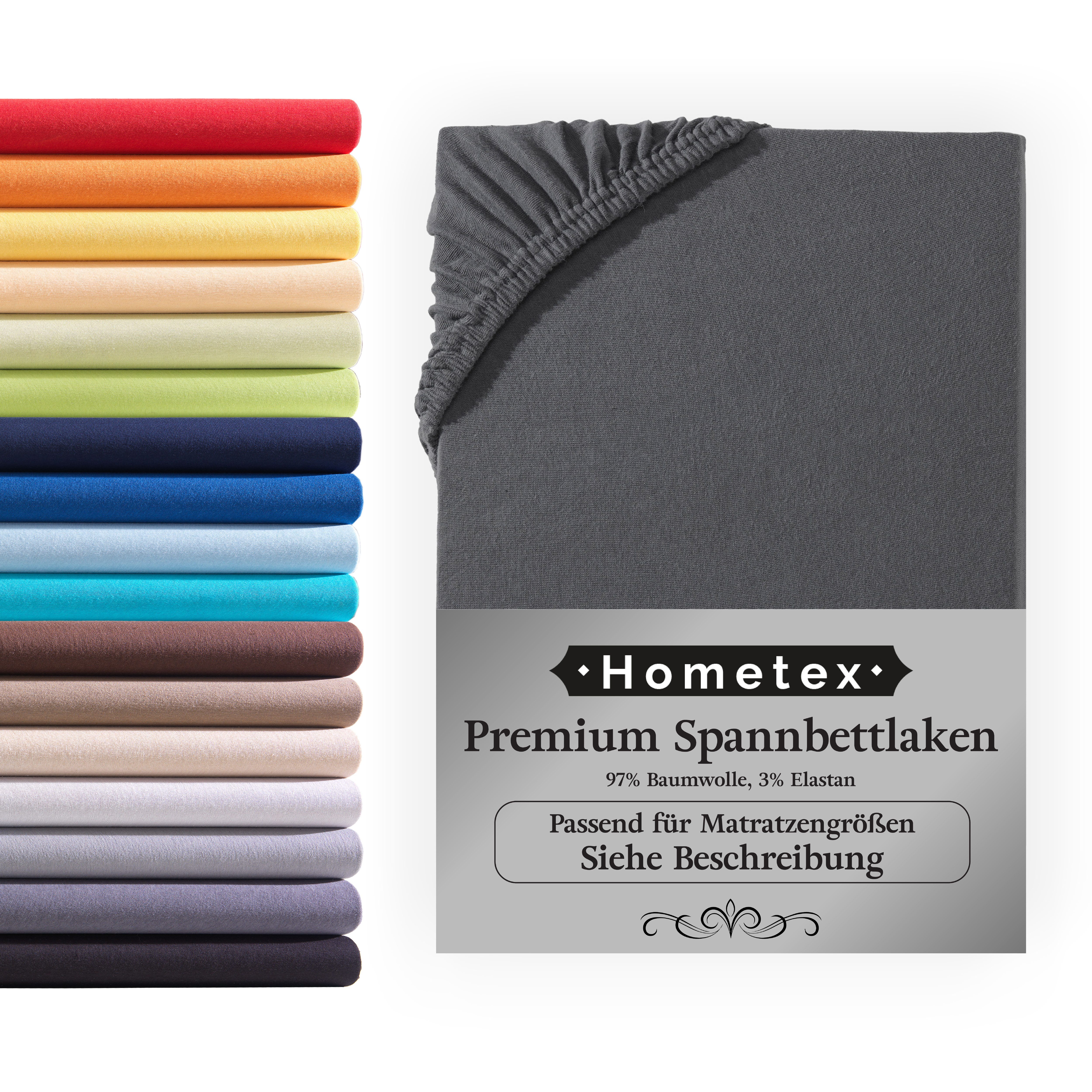 Hometex Premium Textiles Spannbettlaken Premium Boxspringbett Spannbetttuch günstig online kaufen